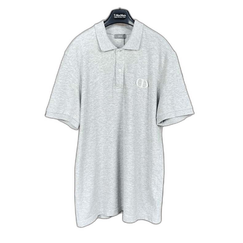 Dior Dior Gray Embroidered CD Letter Polo Shirt-yf Size US XXL / EU 58 / 5 - 1 Thumbnail