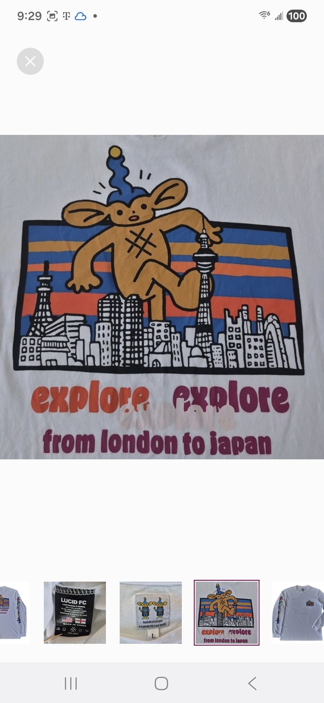 Lucid FC LUCID FC × TOFUBOYO Explore Long-Sleeve T-Shirt Size US L / EU 52-54 / 3 - 5 Thumbnail