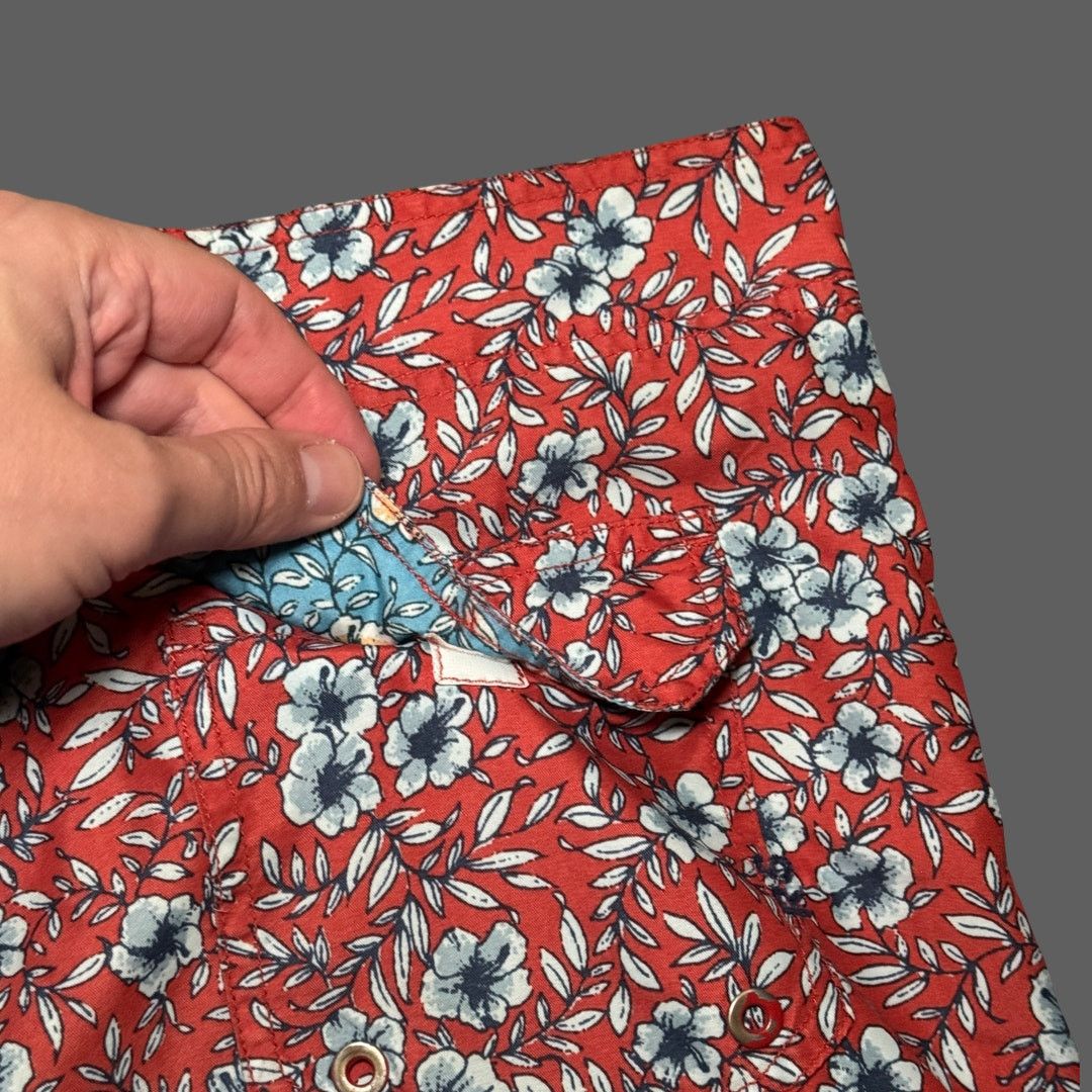 Reyn Spooner Vintage Reyn Spooner Floral Board Shorts Red Blue 30 Size US 30 / EU 46 - 6 Thumbnail