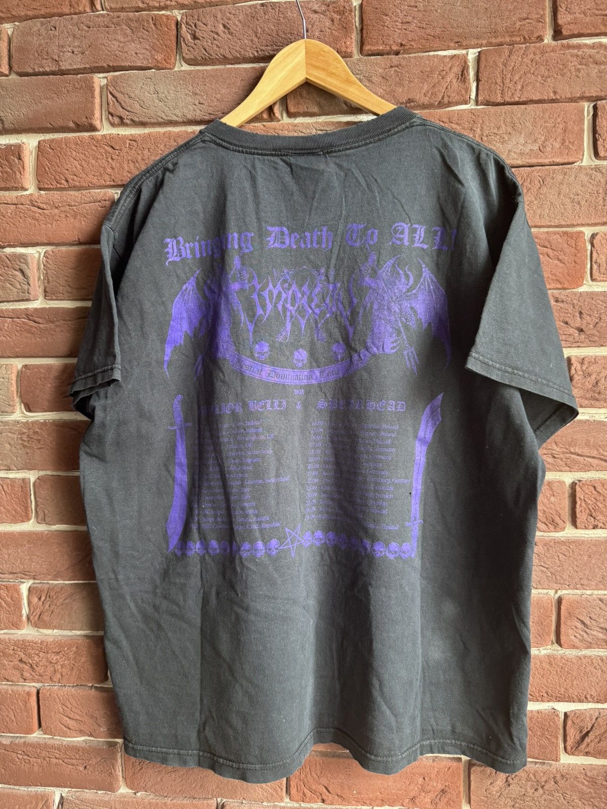 Band Tees Rare Vintage Impiety 00s Domination Black Metal Band T-Shirt Size US L / EU 52-54 / 3 - 3 Thumbnail