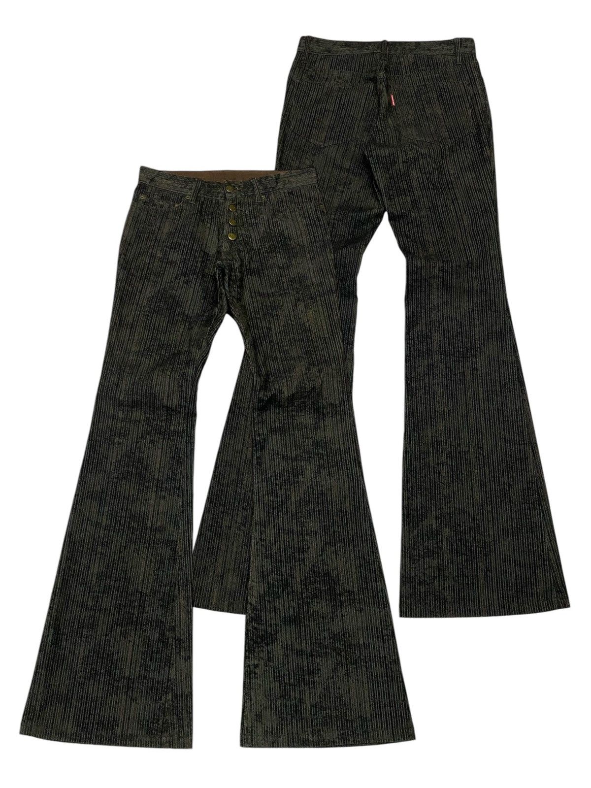Tornado Mart 💃Tornado Mart Flare Embossed Stripes Jeans Size US 28 / EU 44 - 1 Thumbnail