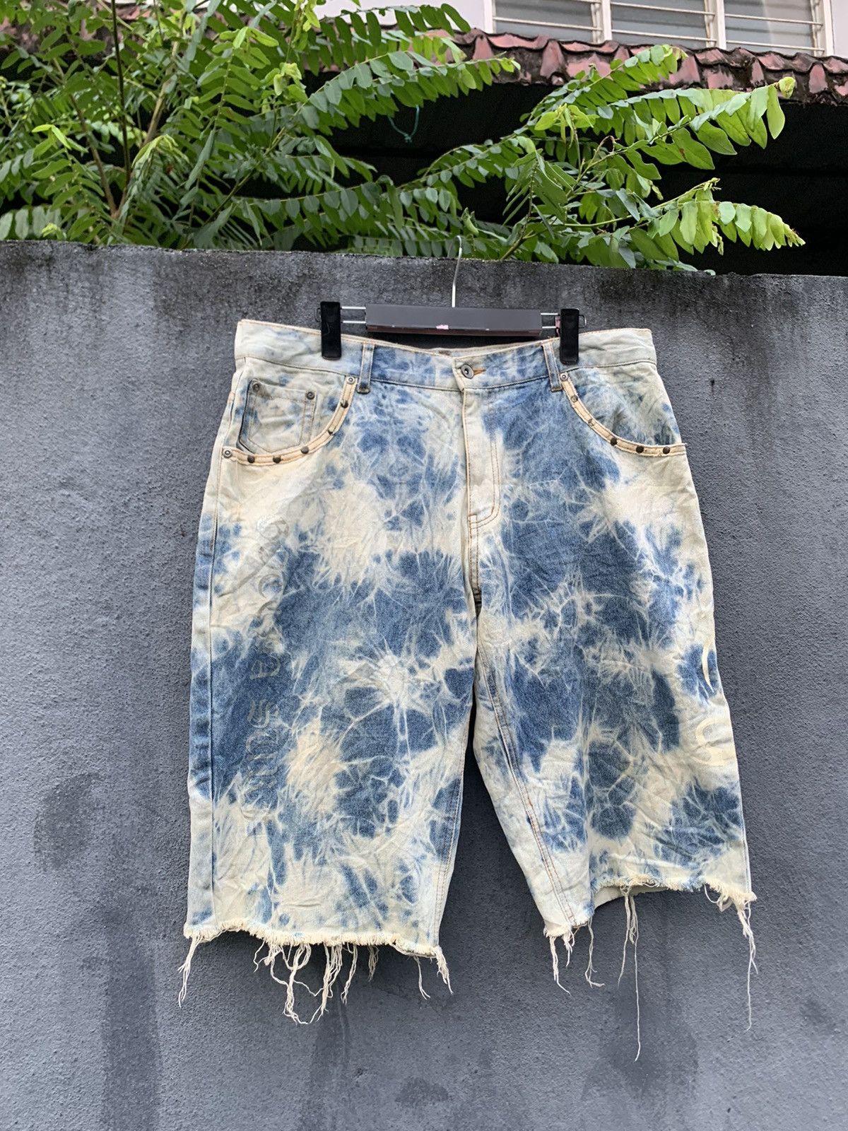Vintage 👹VINTAGE THRASHED GOTCHA DENIM SHORTS Size US 34 / EU 50 - 3 Thumbnail