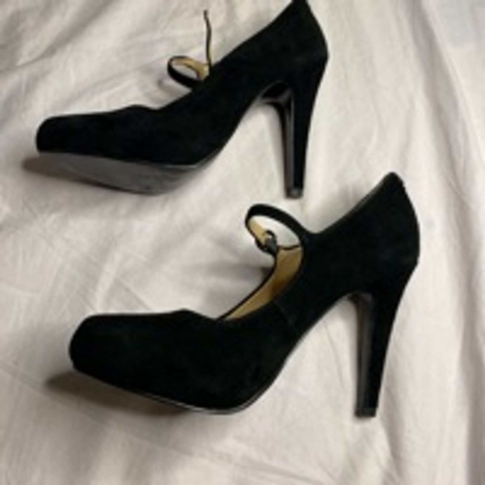 Guess Guess Black Suede Mary Jane High Heel Pumps Women’s 7M Size US 7 / IT 37 - 5 Thumbnail