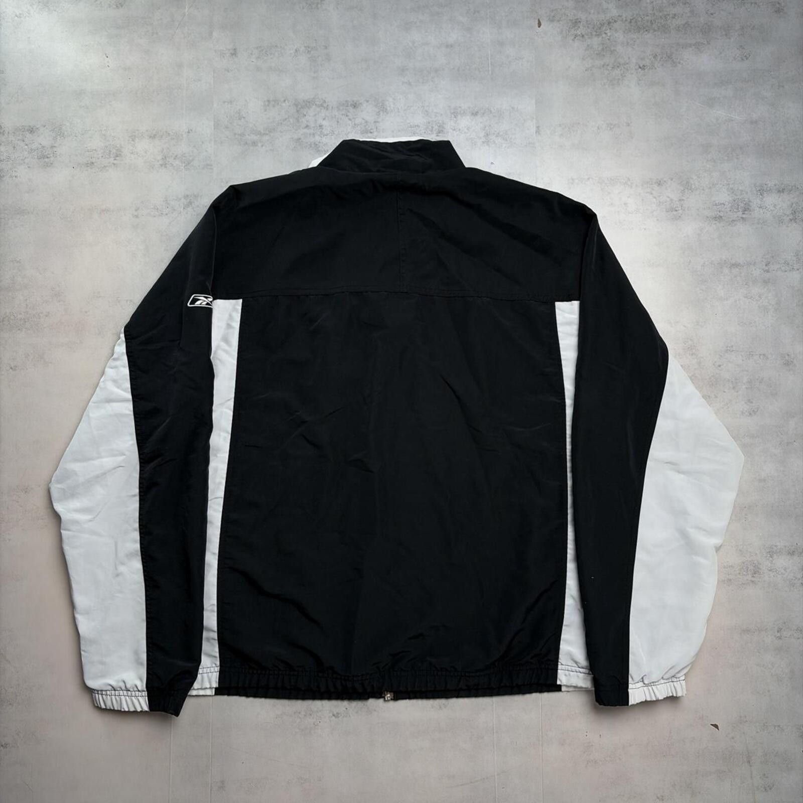 Reebok Y2K Black Reebok Fleece Lined Striped Windbreaker Jacket Size US M / EU 48-50 / 2 - 6 Thumbnail