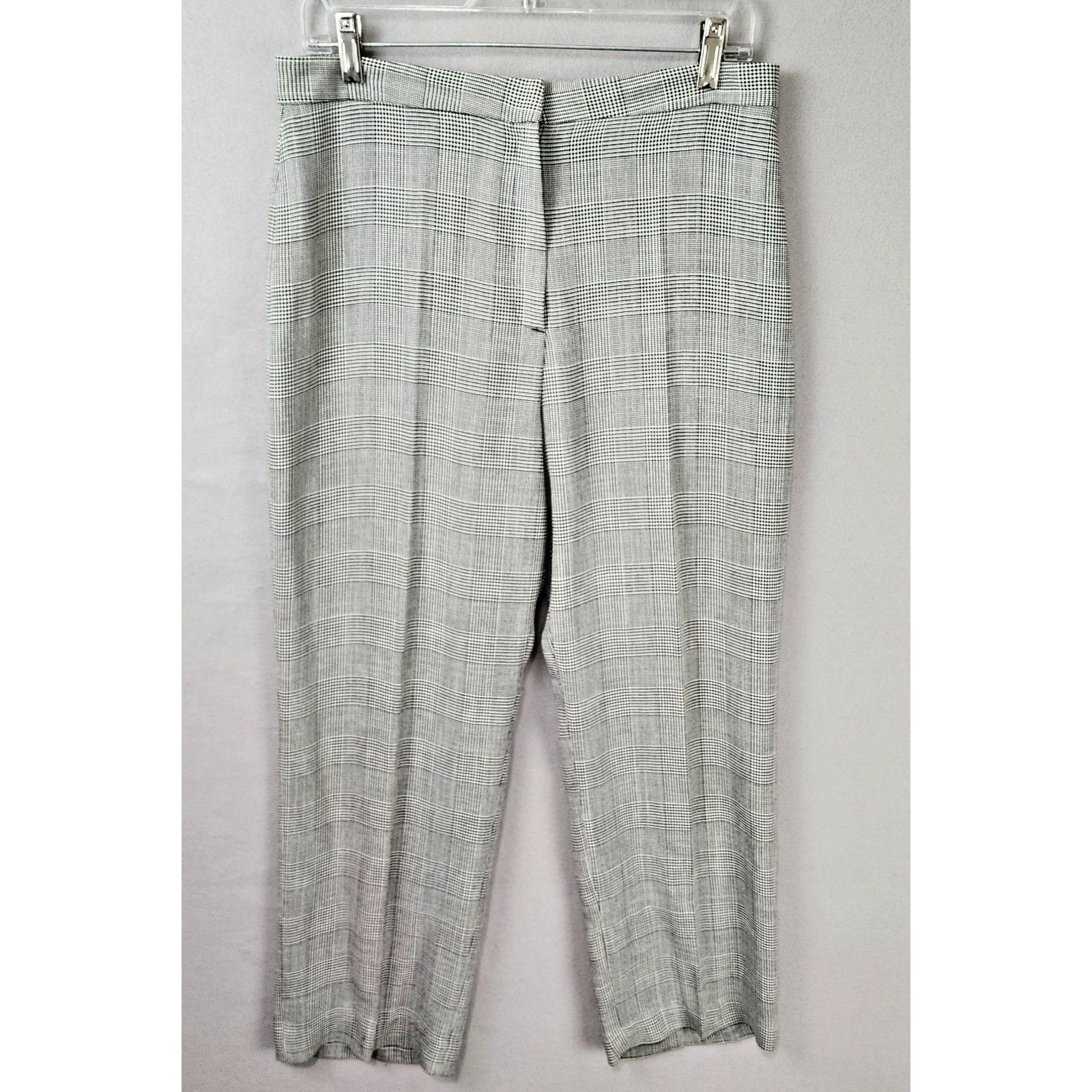 Other Yumi Mazao Trousers Women 12 Straight Leg Herringbone Gray Size 34" / US 12 / IT 48 - 1 Thumbnail