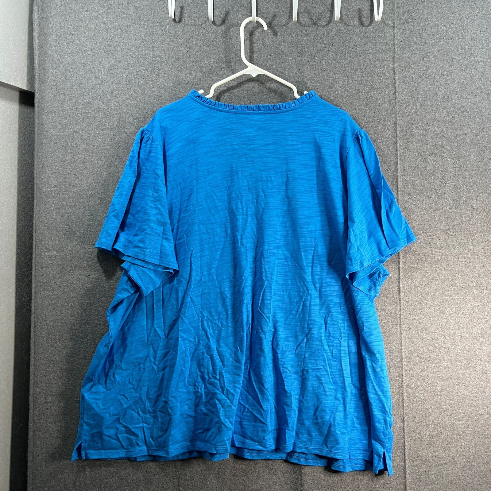 Other Belle by Kim Gravel Slub Knit Flirty Tee Ocean Reef Size 4X Size 4XL / US 24-26 - 2 Thumbnail