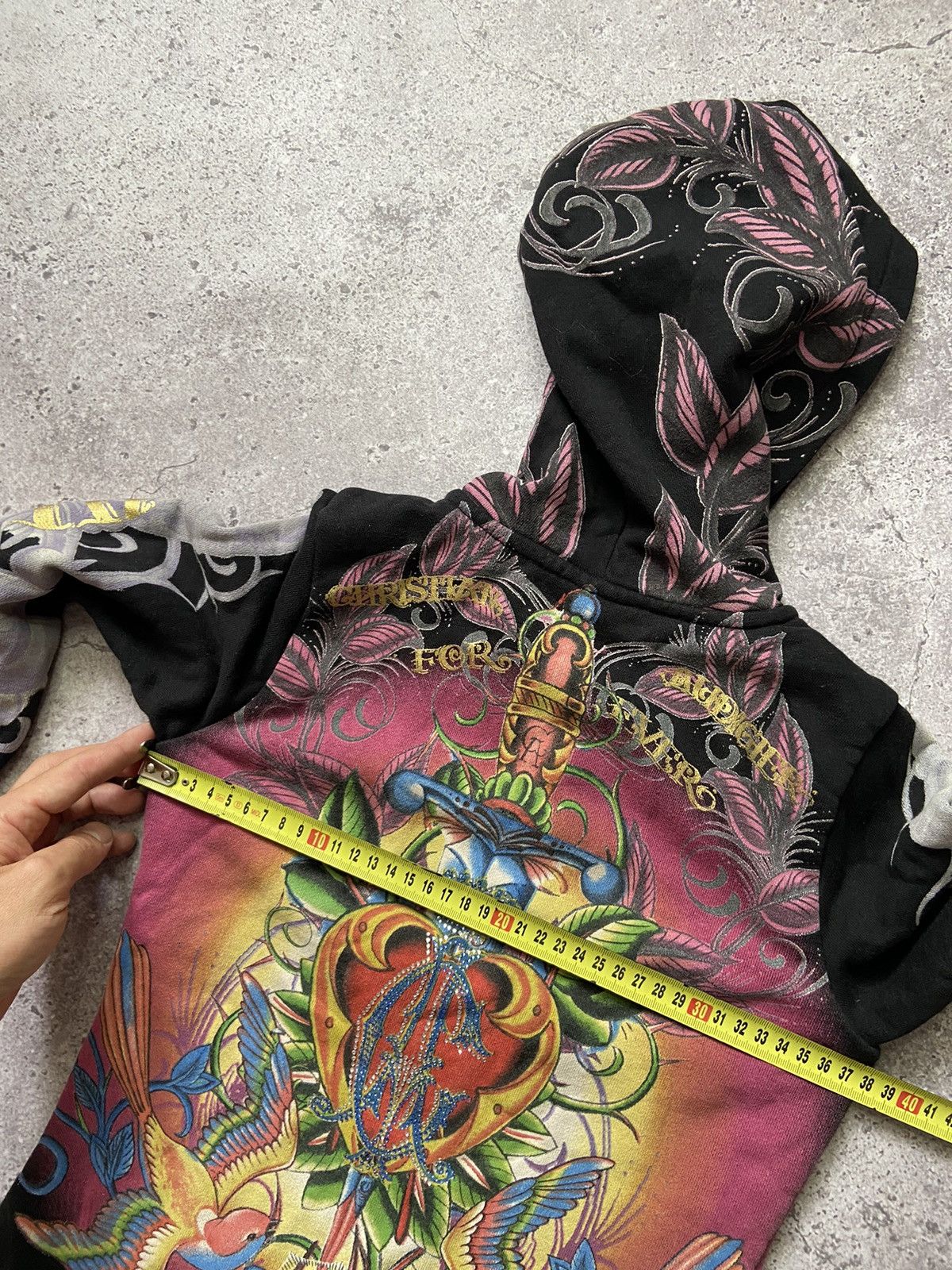 Christian Audigier Vintage Y2K Christian Audigier Hoodie Zip Up Size XXS / US 00 / IT 34 - 8 Thumbnail