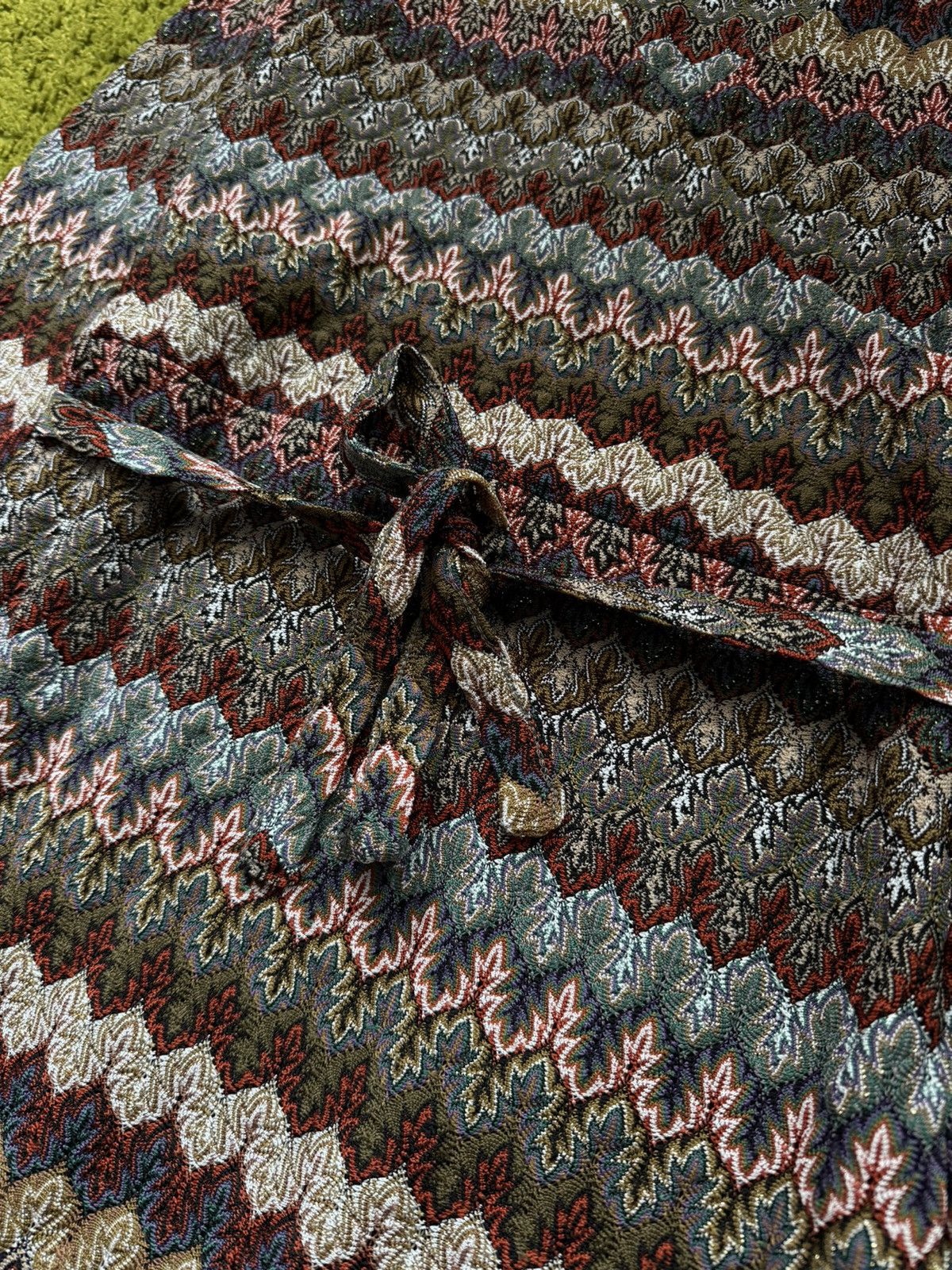 Missoni Missoni 1990s vintage coloured belted knit maxi dress Size M / US 6-8 / IT 42-44 - 4 Thumbnail
