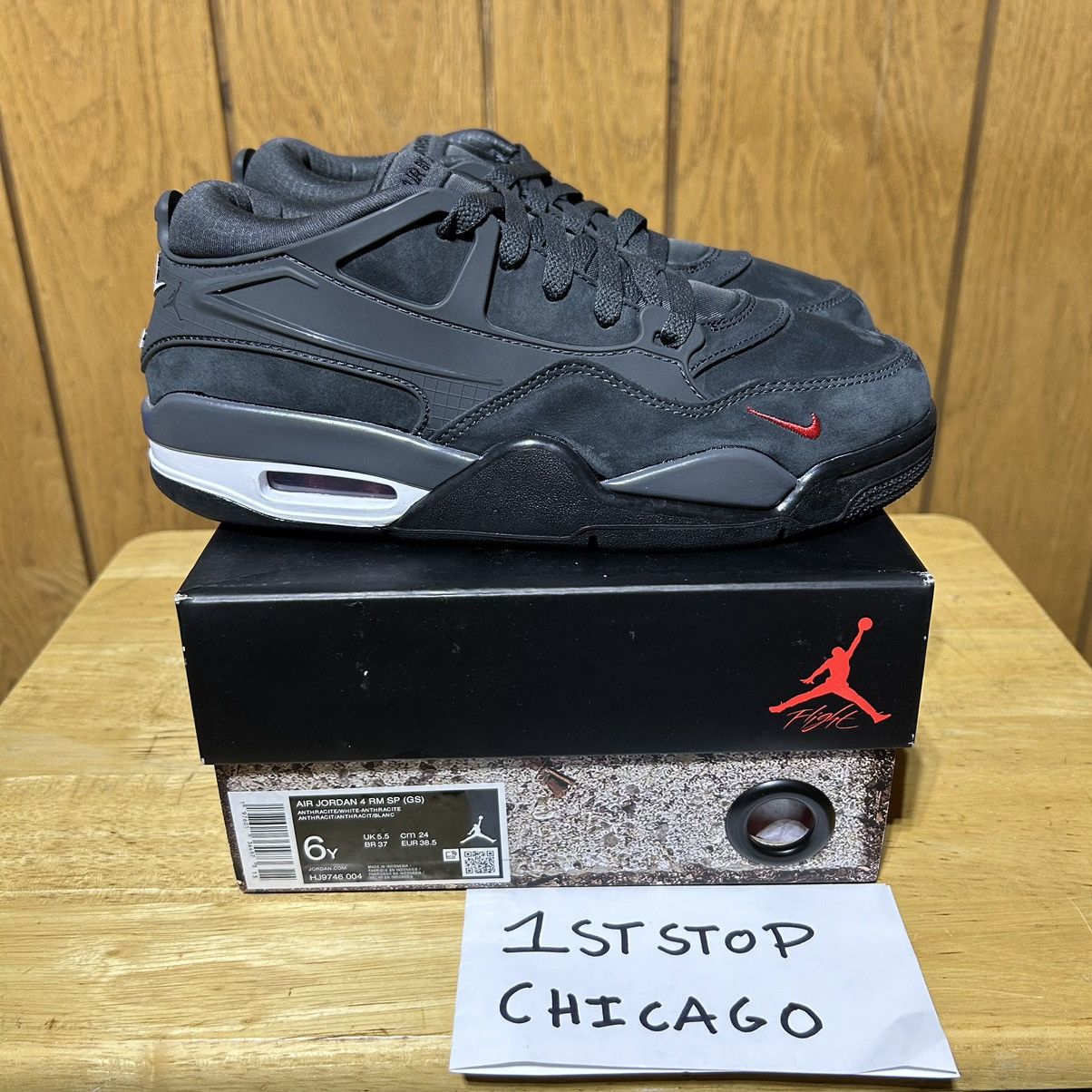 Designer × Jordan Brand × Nike Nigel Sylvester Air Jordan 4 RM Driveway Grey GS Size 6Y NEW Size US 6 / EU 39 - 1 Thumbnail
