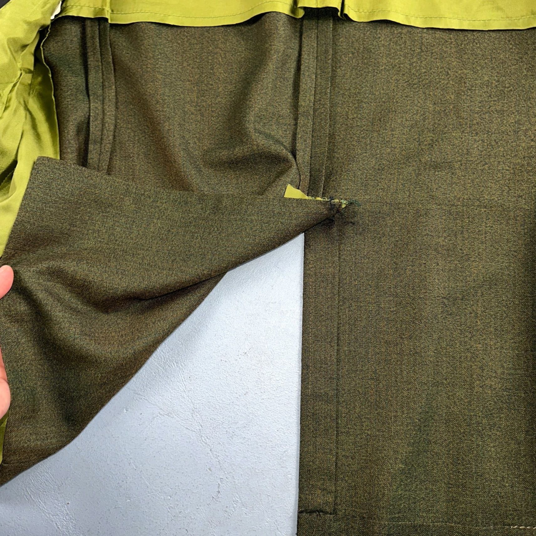 Vintage 1960s Avocado Green Blazer Sport Coat Mens 44 Suit Jacket VTG Union 60s J&F Size 44R - 3 Thumbnail