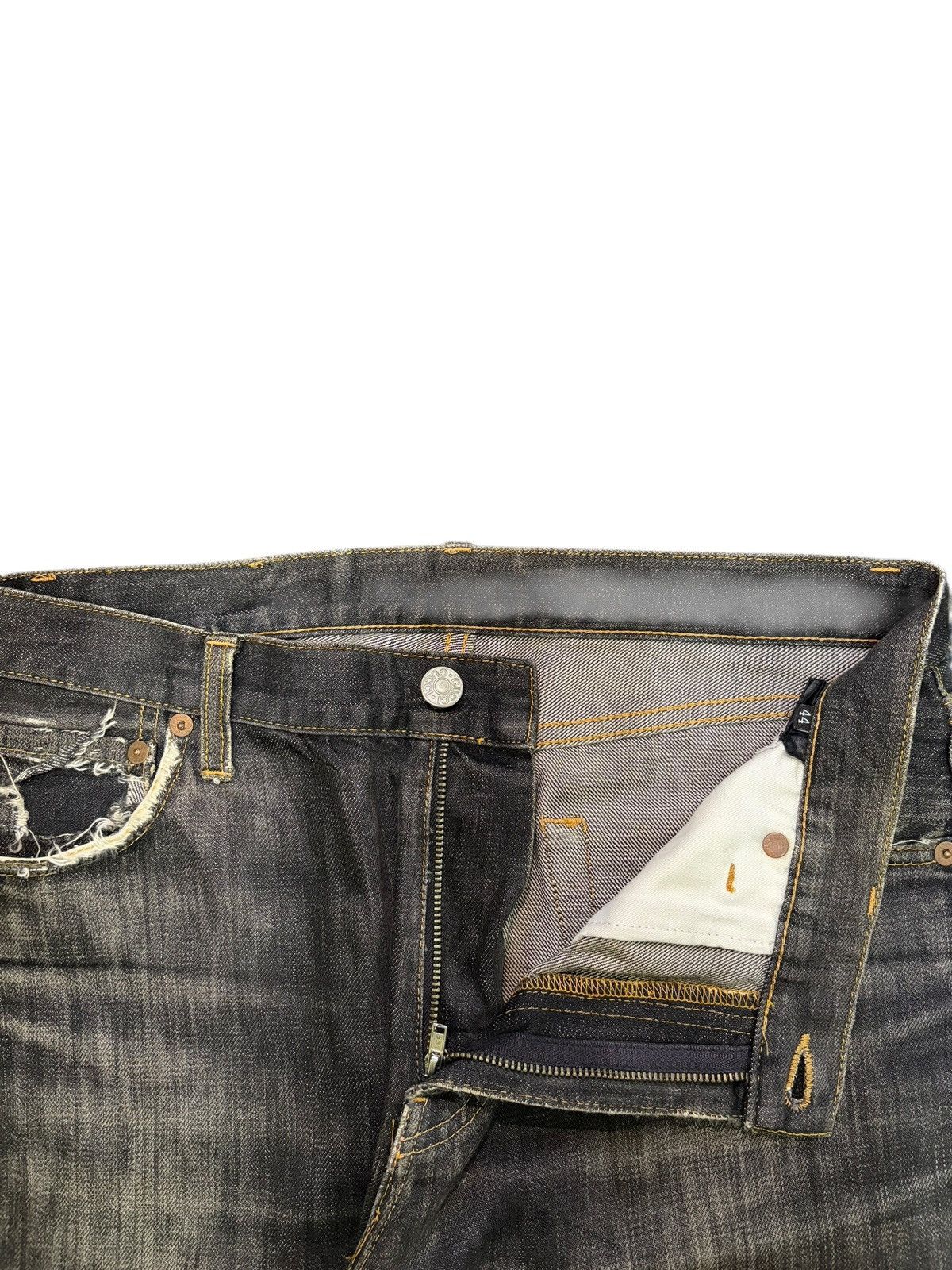 Gucci Vintage Gucci Charcoal Wash Distressed Loose Jeans Size US 30 / EU 46 - 5 Thumbnail