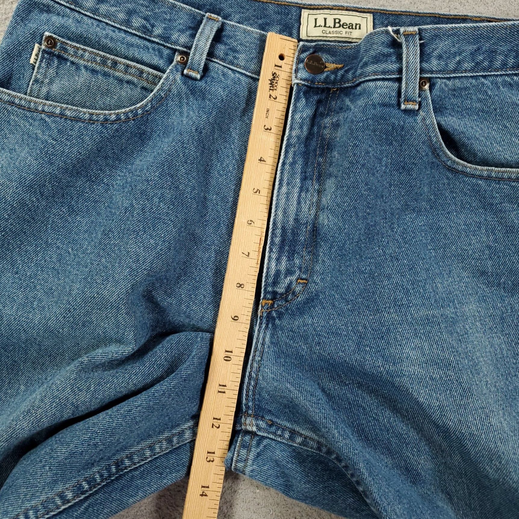 Vintage LL Bean Mens Jeans Size 36x29 Blue Classic Fit Straight Leg Distressed Denim Size US 36 / EU 52 - 5 Thumbnail