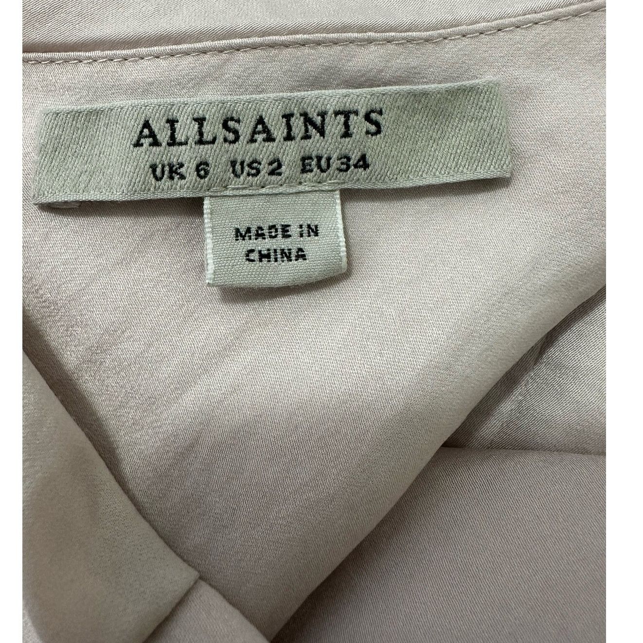 Allsaints AllSaints beige one shoulder party dress size 2 Size XS / US 0-2 / IT 36-38 - 3 Thumbnail