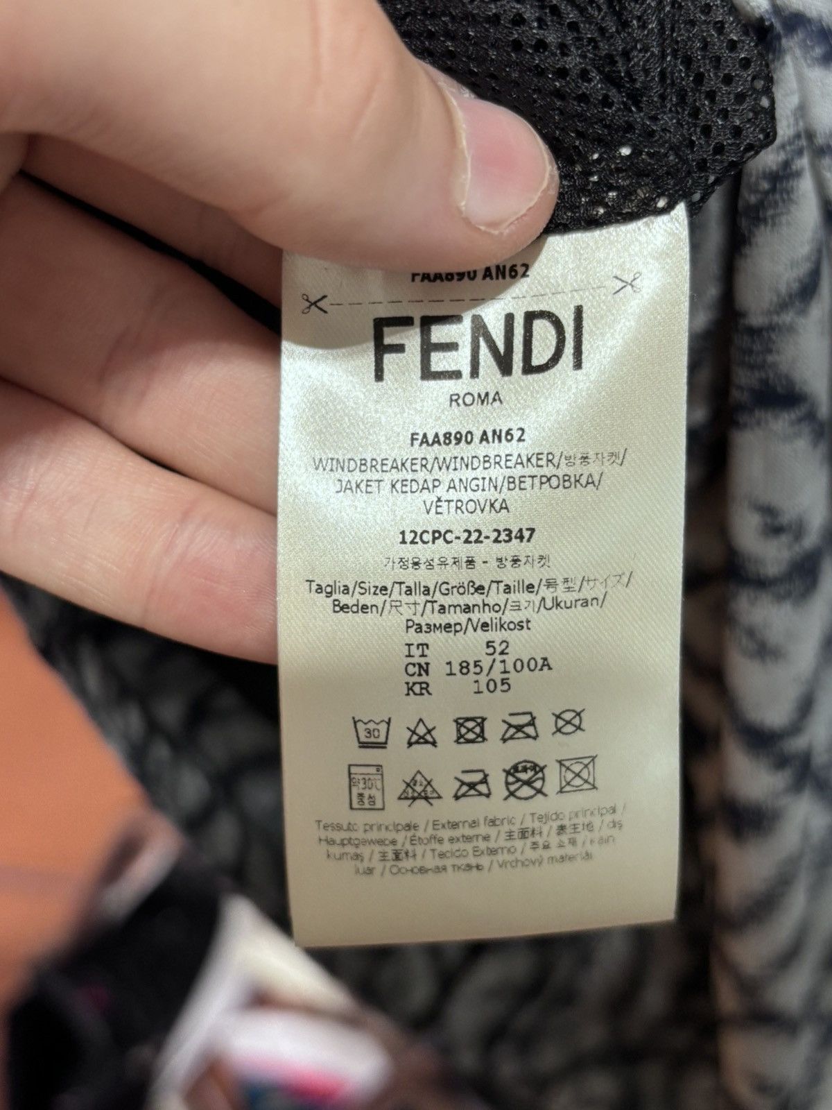 Fendi FENDI WINDBREAKER/WOVEN FABRIC ZUCCA BLUE Size US L / EU 52-54 / 3 - 10 Thumbnail