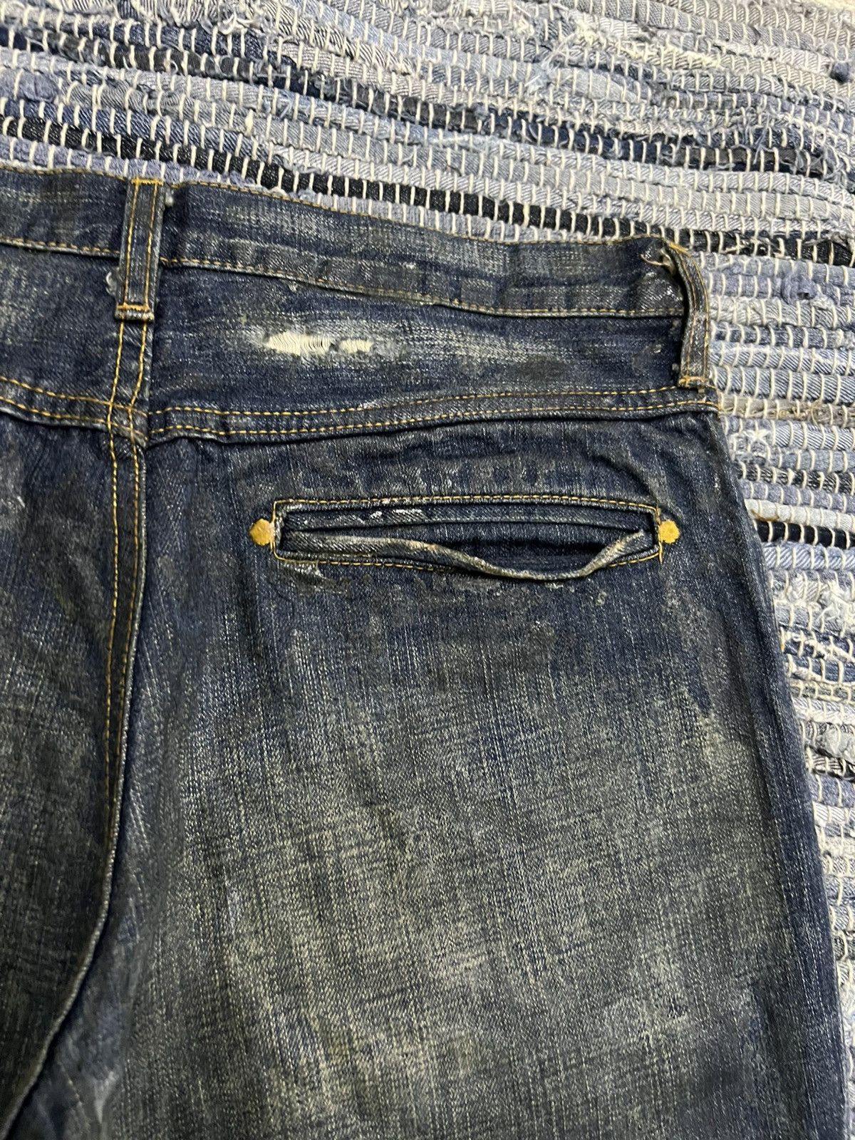 CIVARIZE Designwork 🇯🇵 Dirty Waxed Painter Trompe l'œil Homeless Denim Size US 31 - 8 Thumbnail