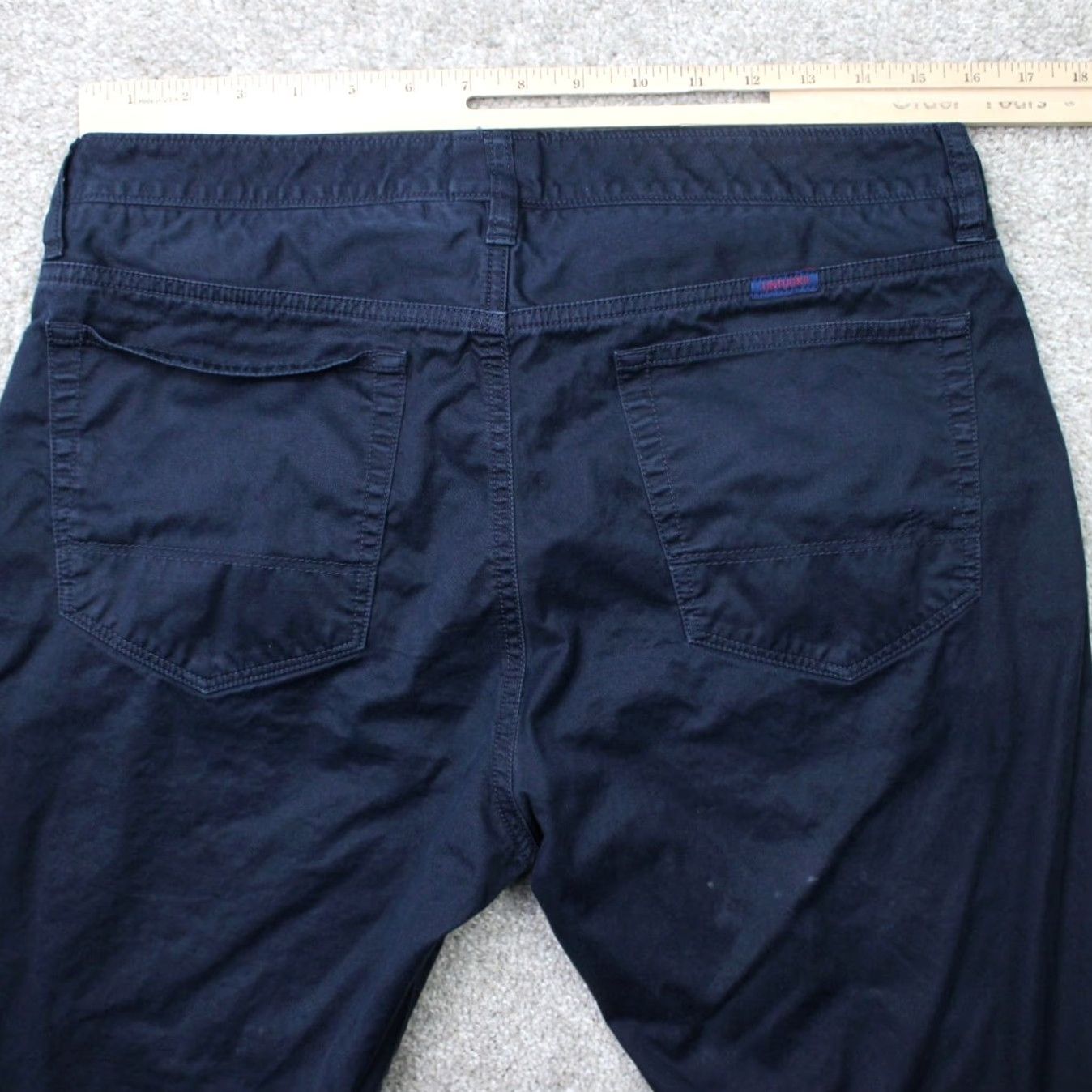 UNTUCKit UNTUCKit Pants Mens 32x32 Blue 5-Pocket Straight Fit Pima Cotton Stretch Slim Chino Shirt Style Casual Mens Regular Size 32 Blue Pants Size US 32 / EU 48 - 7 Thumbnail