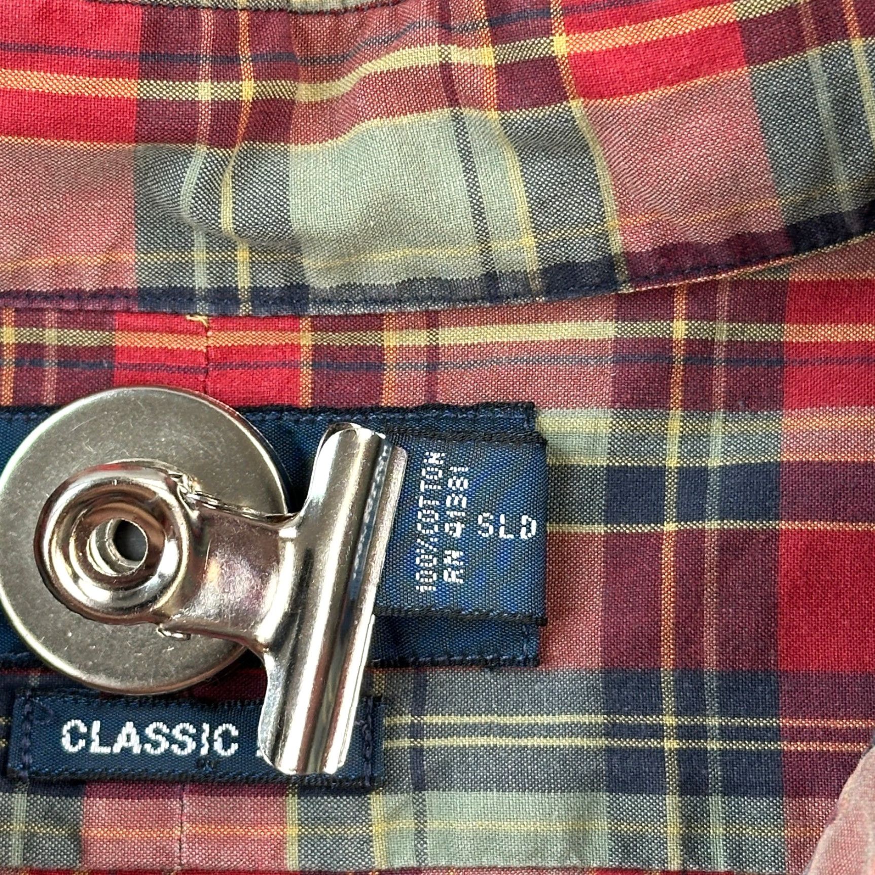 Ralph Lauren Vintage Ralph Lauren Shirt Mens Large Red Olive Plaid Classic Fit Button Down Size US L / EU 52-54 / 3 - 7 Thumbnail