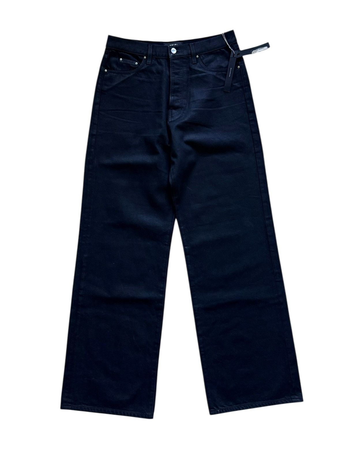 Amiri Amiri Jeans Baggy Waxed Black Denim Size 31 ($1450 Retail) Size US 31 - 1 Thumbnail