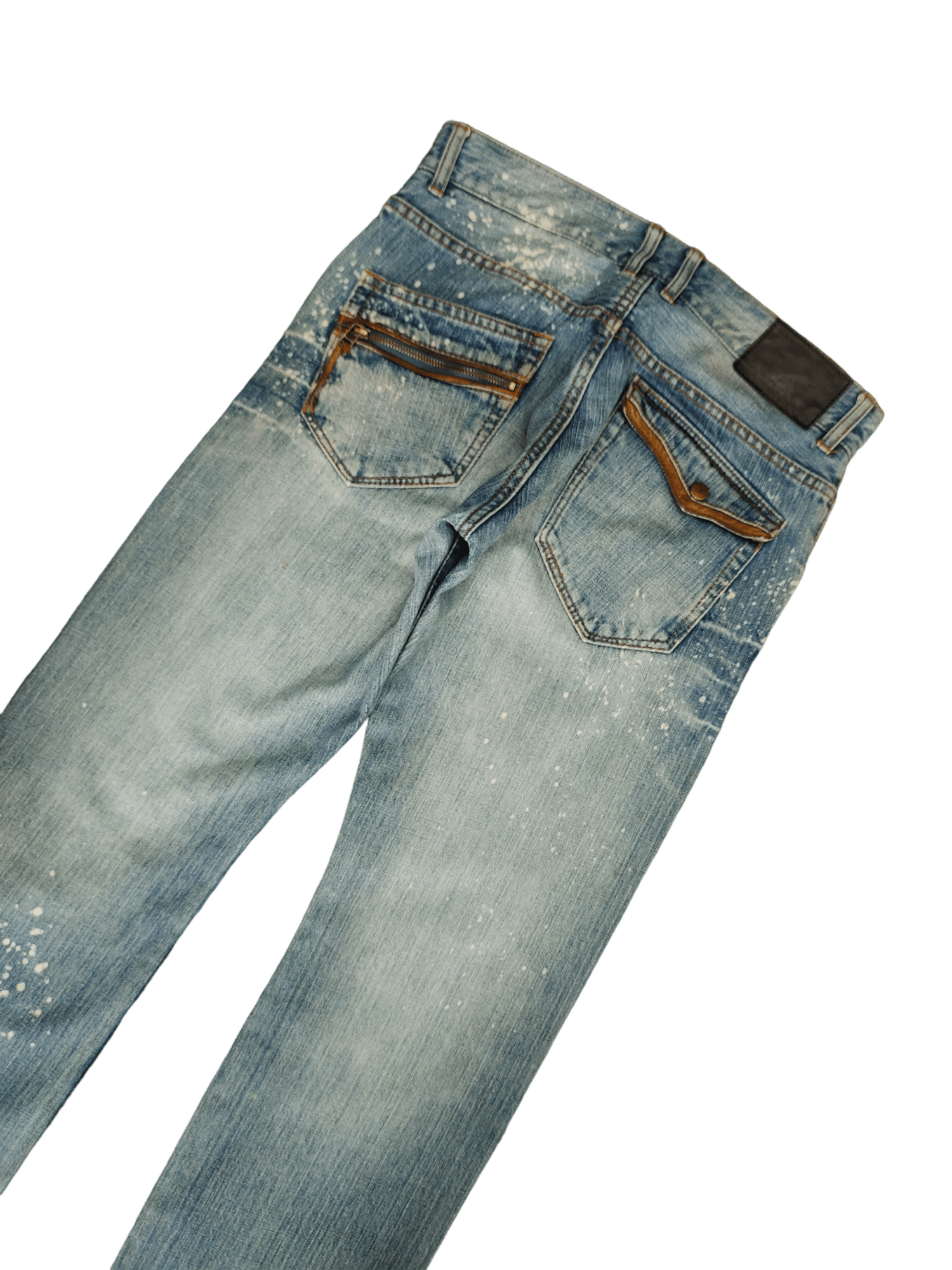 Nicole Club Monsieur Nicole Leather Trim Pocket Denim Pants Size US 32 / EU 48 - 11 Thumbnail