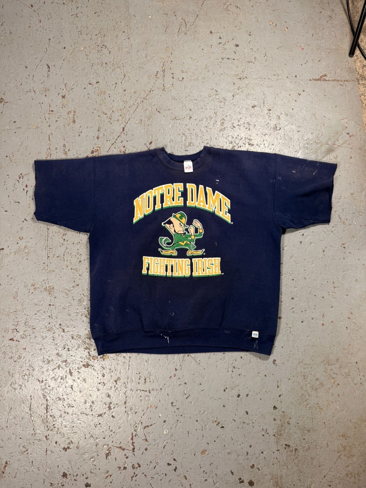 NCAA Vintage Thrashed Distressed Notre Dame College Crewneck Size US XXL / EU 58 / 5 - 1 Thumbnail
