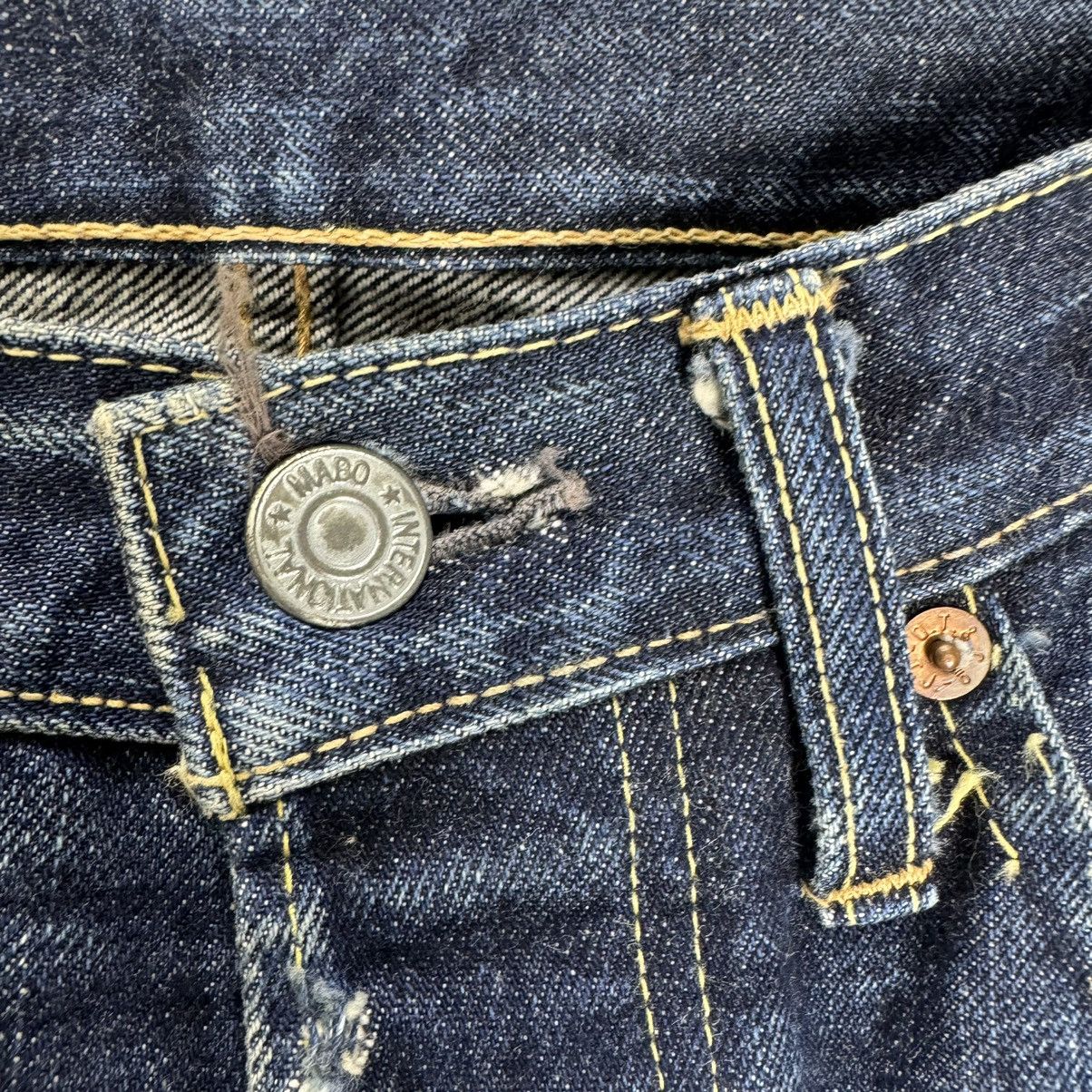 Indigo ⚡️MABO 14oZ PURE INDIGO DENIM JEANS PANTS Size US 30 / EU 46 - 12 Thumbnail