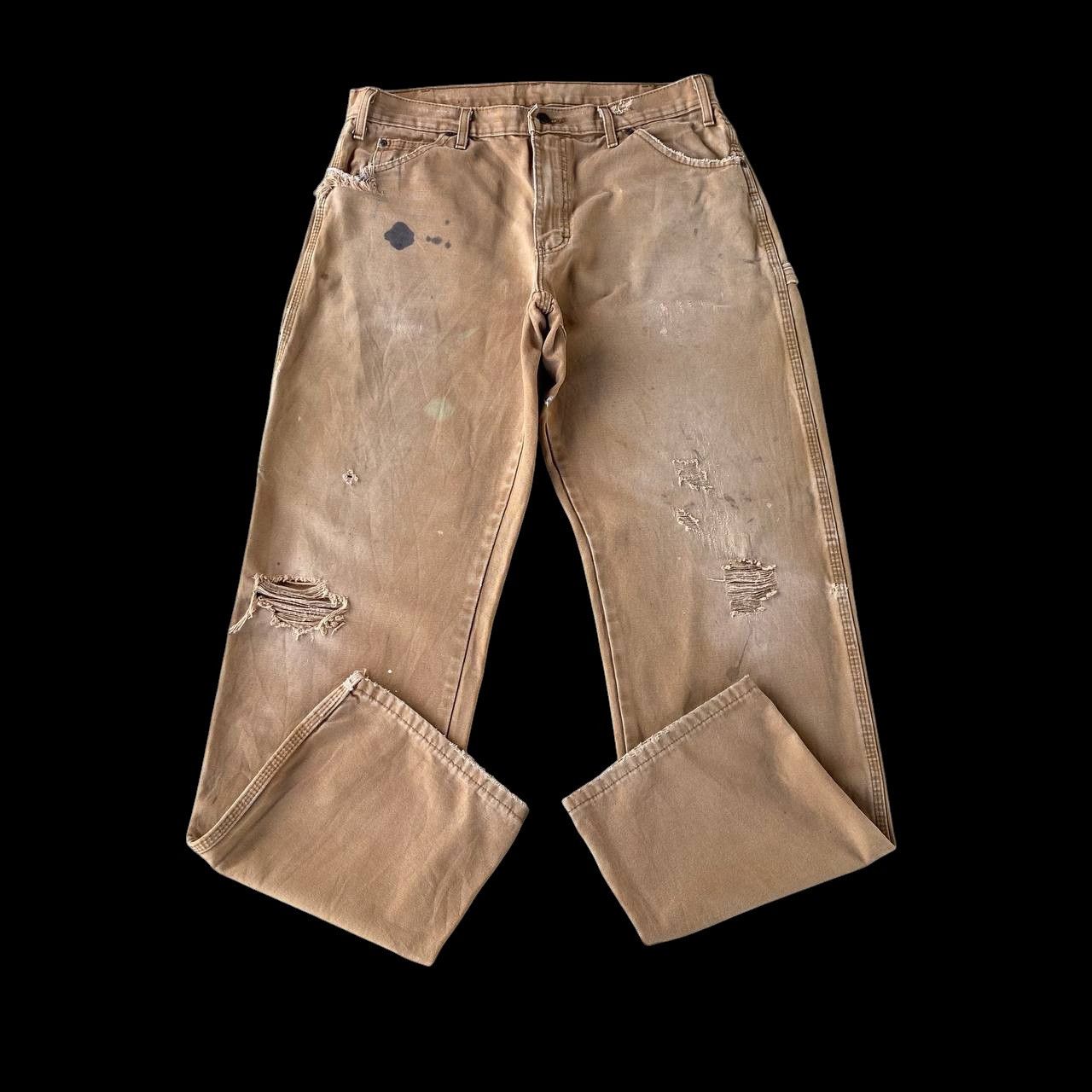 Dickies VINTAGE DICKIES DISTRESSED CARPENTER BROWN DENIM W34X34 Size US 34 / EU 50 - 8 Thumbnail