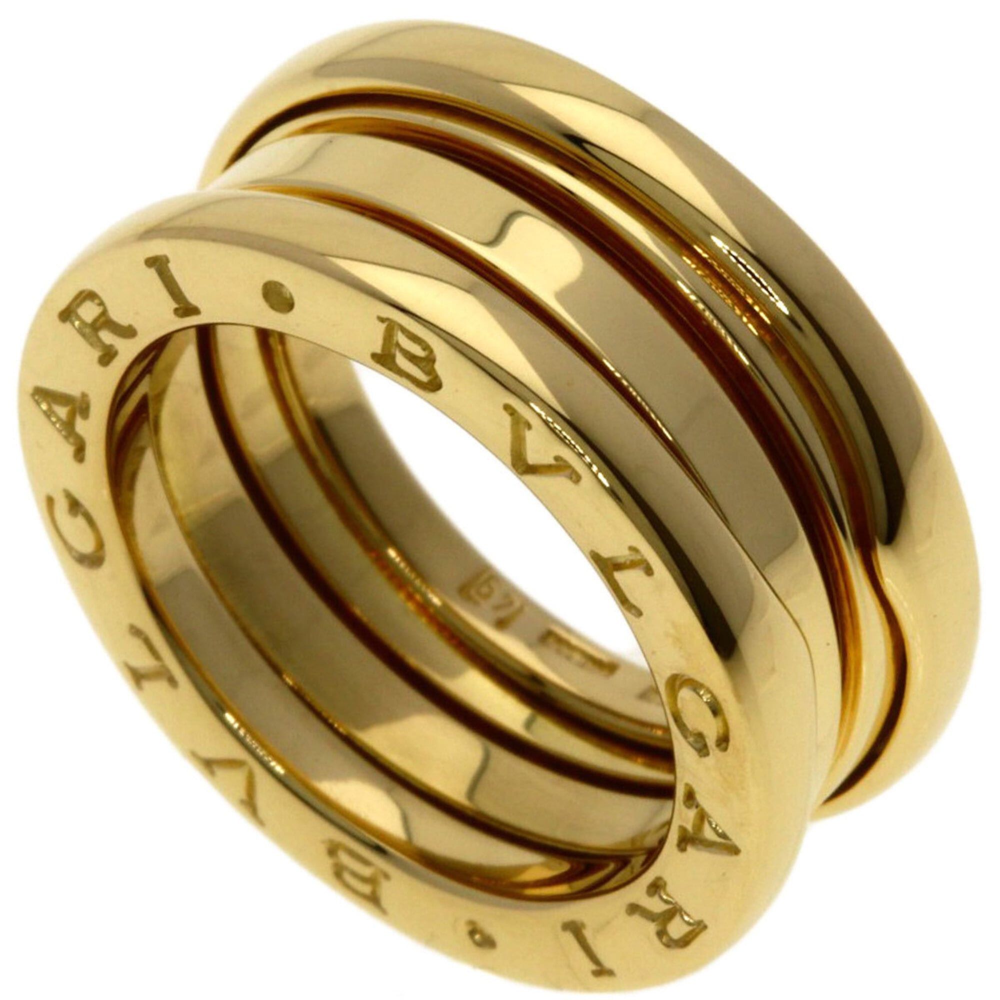 Bvlgari BVLGARI B-zero1 2-band ring #49, 18K yellow gold, women's. Size ONE SIZE - 1 Thumbnail