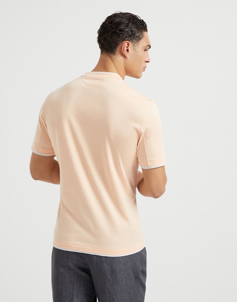 Brunello Cucinelli o1la1rc1a0326 Crew Neck T-Shirt in Nude Size US S / EU 44-46 / 1 - 2 Thumbnail