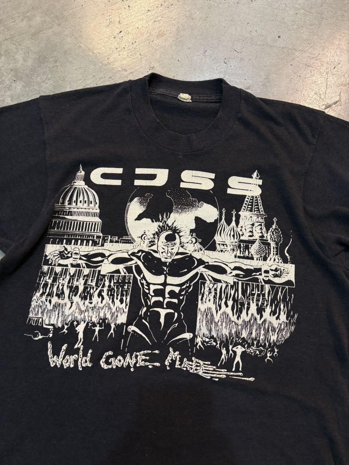 Vintage CJSS “World Gone Mad 80s Size US M / EU 48-50 / 2 - 2 Thumbnail