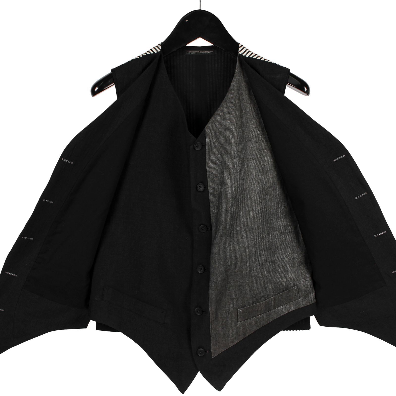 Yohji Yamamoto Yohji Yamamoto Pour Homme - Double Layered Switching Vest Size US L / EU 52-54 / 3 - 3 Thumbnail