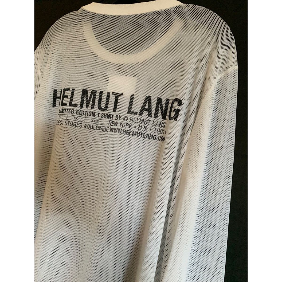 Helmut Lang HELMUT LANG WHITE LOGO MESH TOP Size US L / EU 52-54 / 3 - 7 Thumbnail