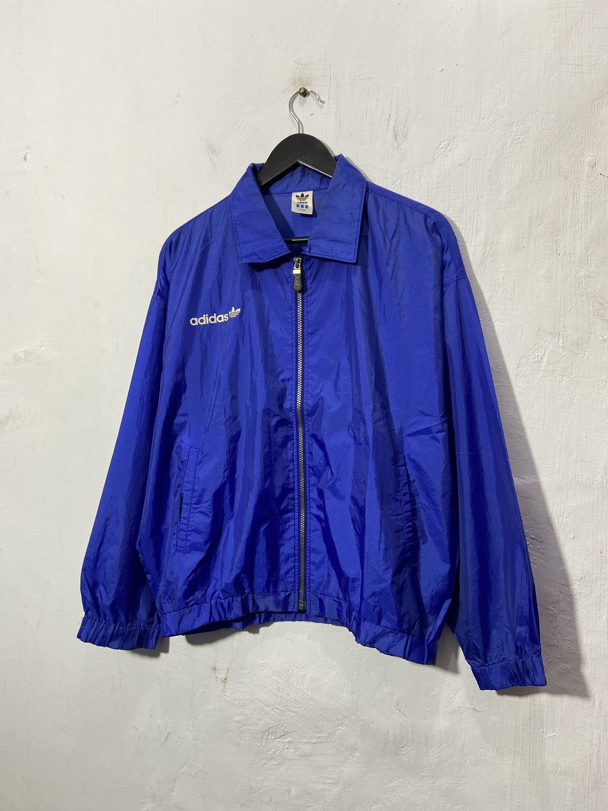 Adidas Vintage Adidas Trefoil Descente Boxy Light Jacket Blue Size US L / EU 52-54 / 3 - 2 Thumbnail