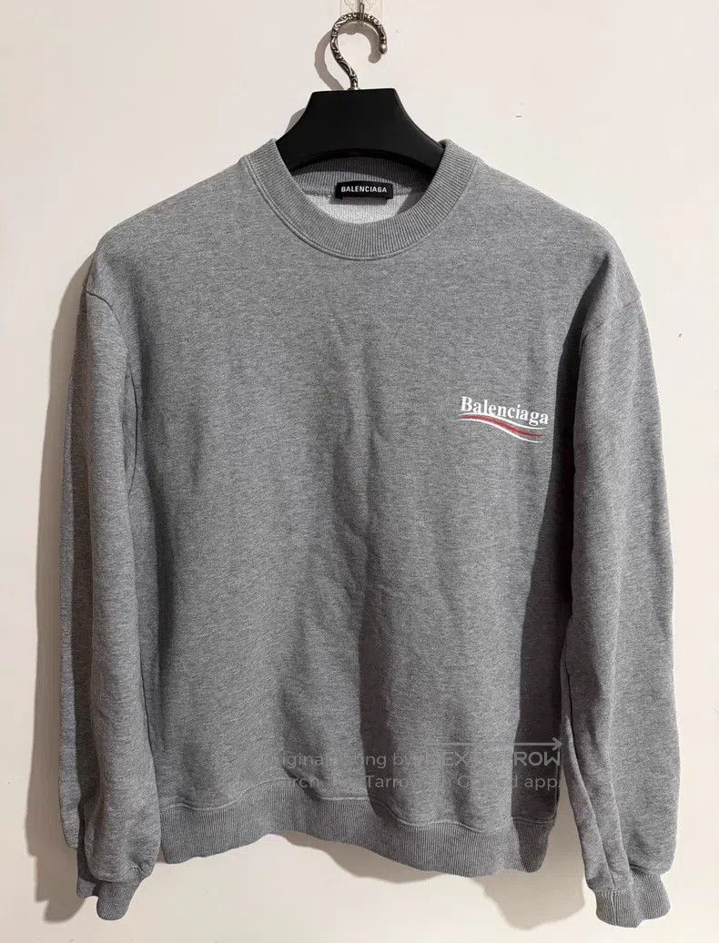 Balenciaga Balenciaga Gray Coke Logo Round Neck Sweatshirt Size US S / EU 44-46 / 1 - 1 Thumbnail