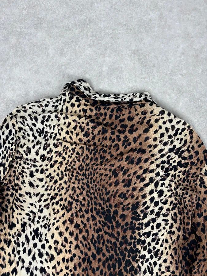 Roberto Cavalli 2000s Cavalli Leopard Print Shirt Size M / US 6-8 / IT 42-44 - 6 Thumbnail