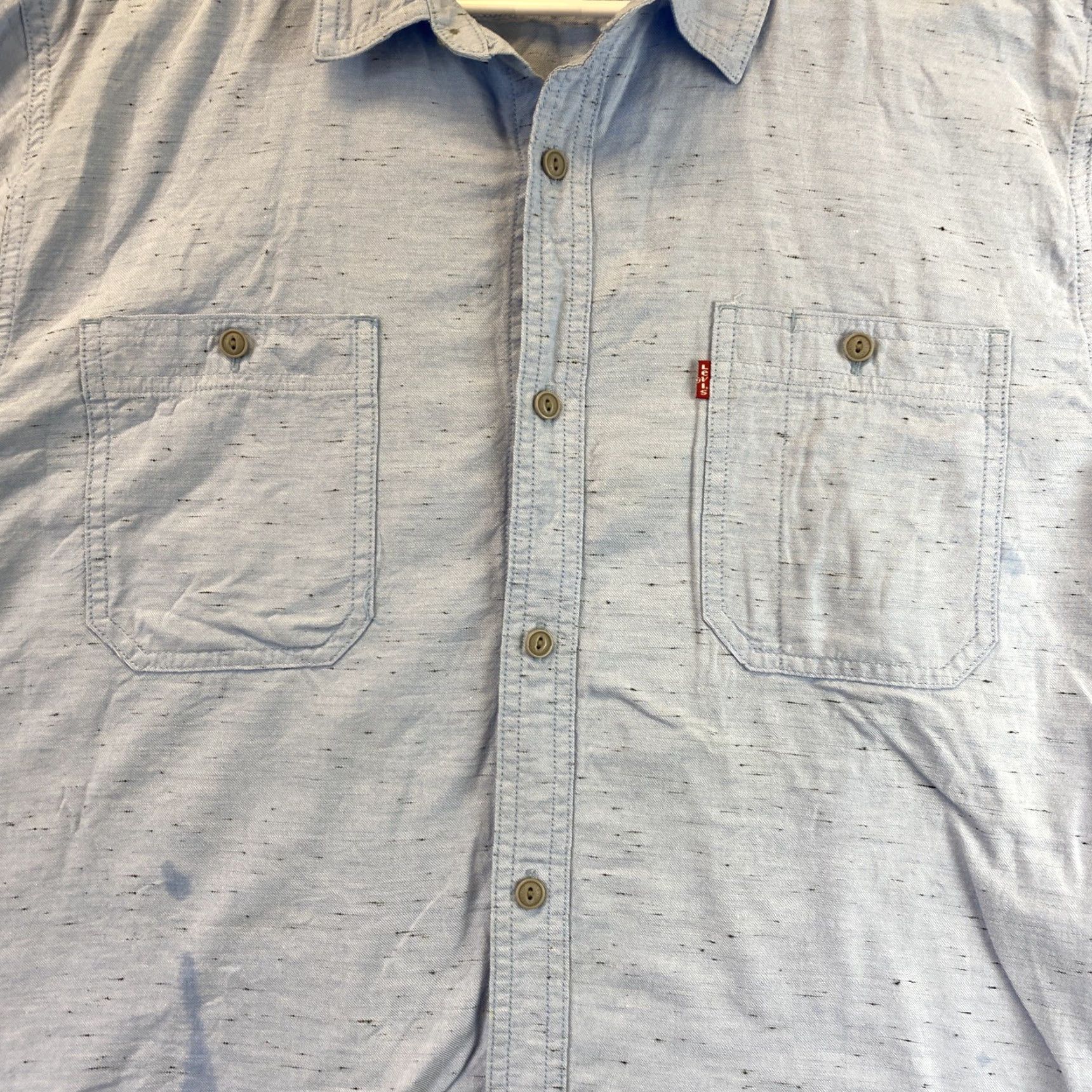 Vintage VINTAGE Levi’s Button-Up Shirt L Blue Outdoor Hiking Fishing Mens Size US L / EU 52-54 / 3 - 3 Thumbnail