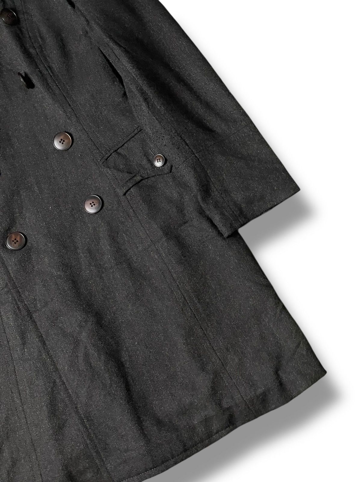 Designer × Japanese Brand × Vintage ATSURO TAYAMA Double Breasted Long Coat (133) Size US XXS / EU 40 - 3 Thumbnail