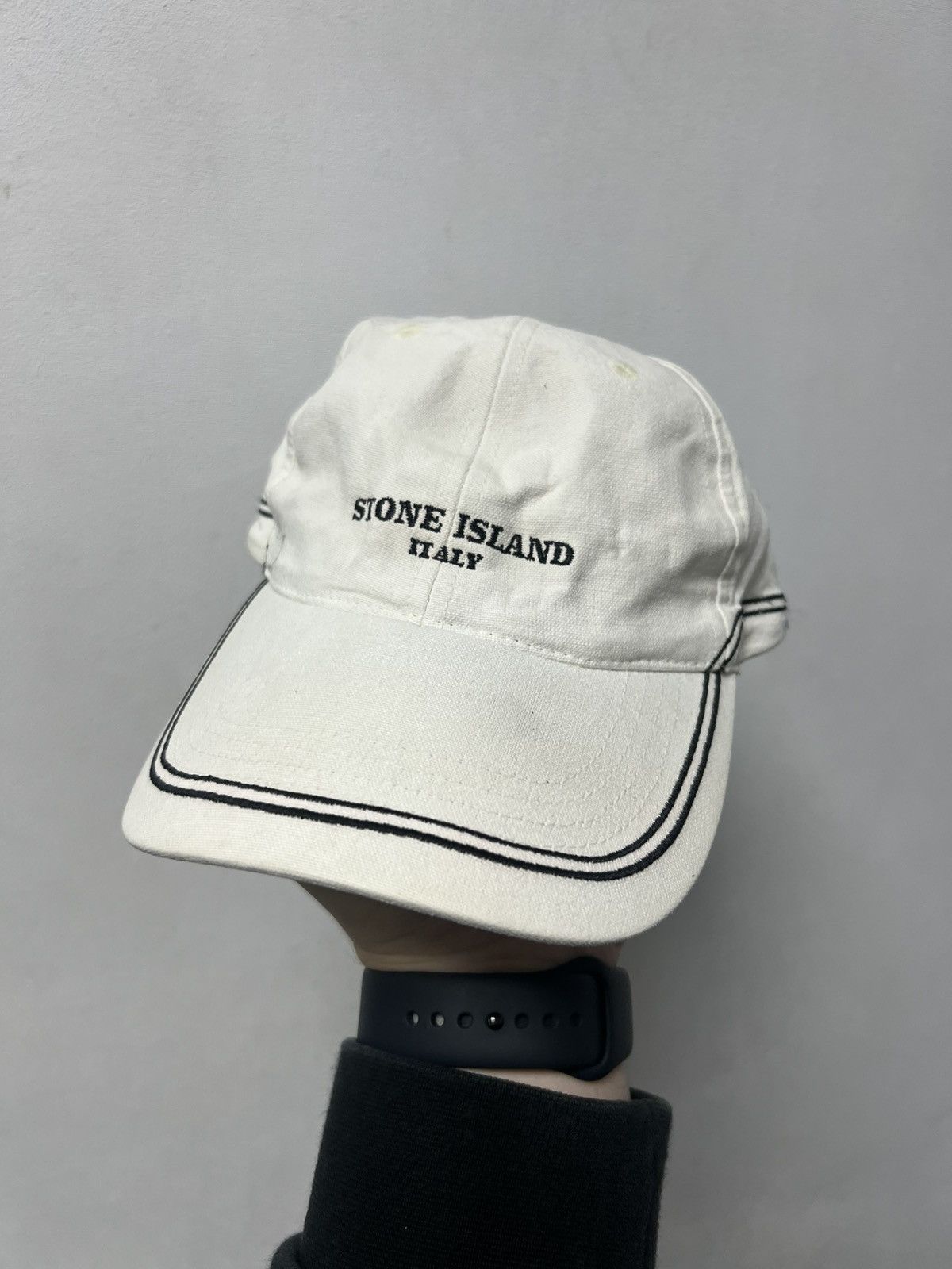 Vintage Stone Island Cap Logo White