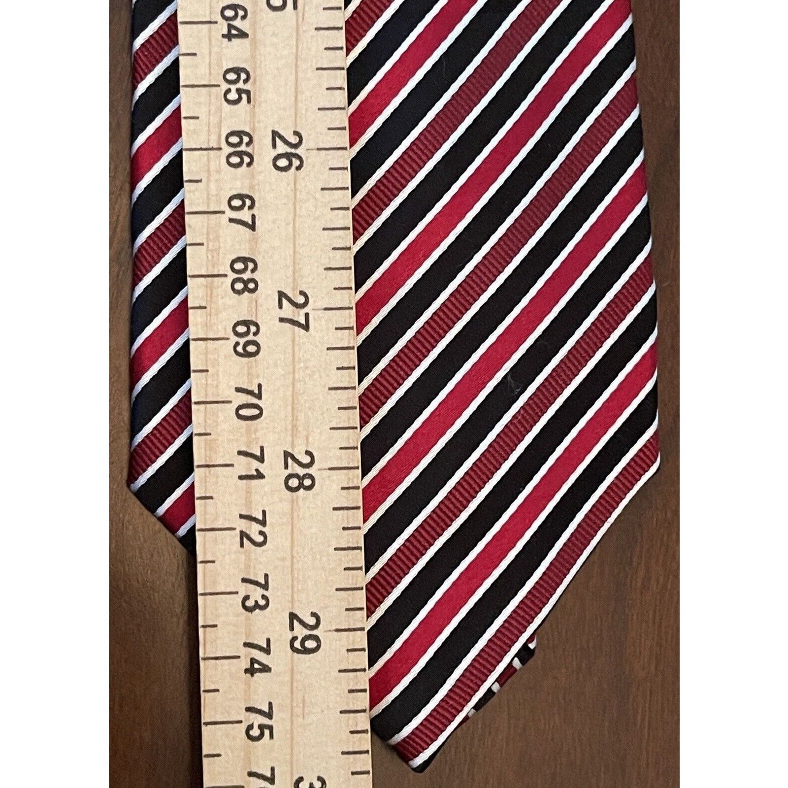 Stafford Stafford Essentials Red Black Repp Hand Made Silk Size ONE SIZE - 5 Thumbnail