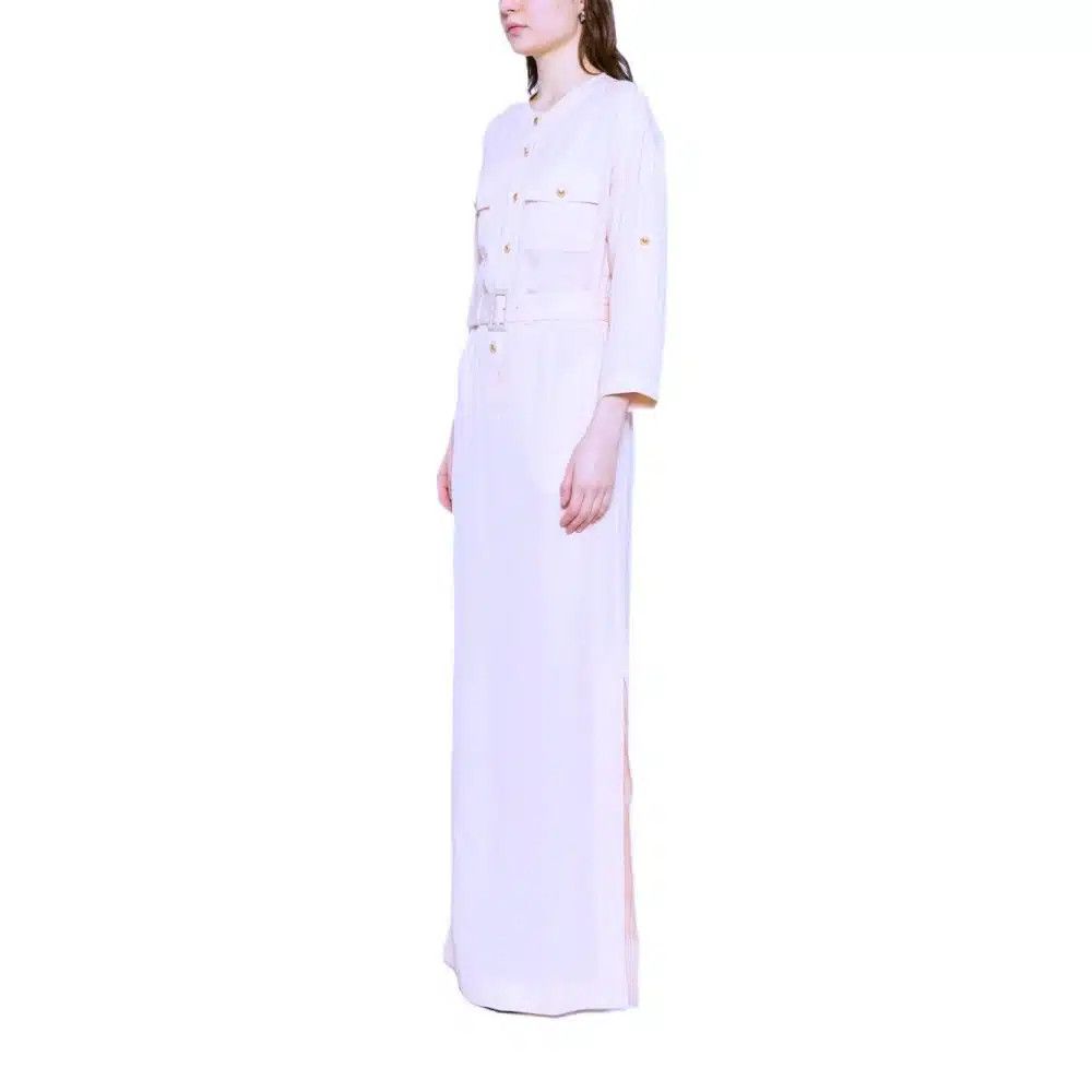 Tom Ford o1loc1c1125 AB3427 Silk Stretch Polo Maxi Dress Light Pink Size XS / US 0-2 / IT 36-38 - 2 Thumbnail