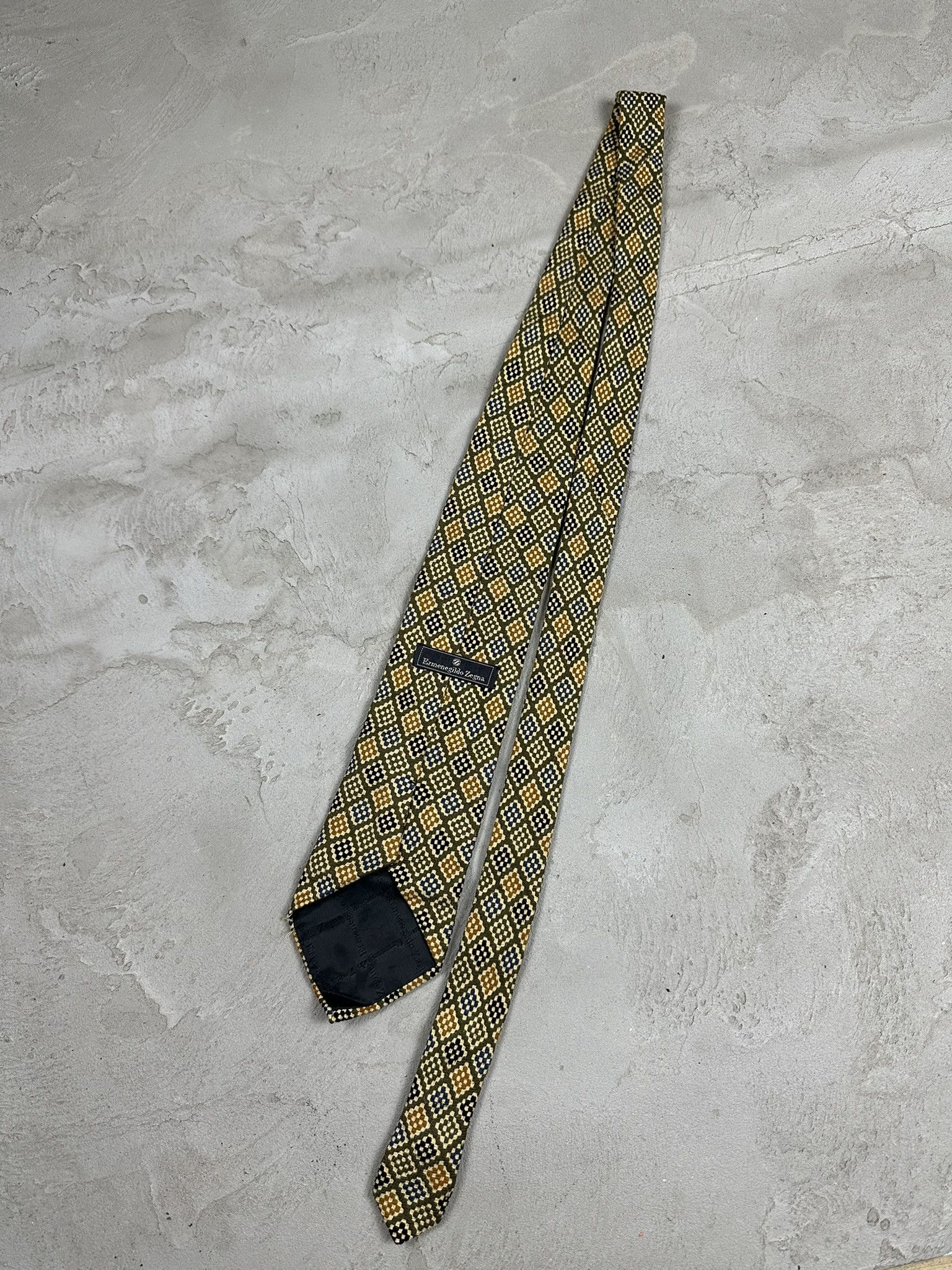 Designer × Ermenegildo Zegna Vintage Ermenegildo Zegna Silk Luxury Patterned Tie Size ONE SIZE - 4 Thumbnail