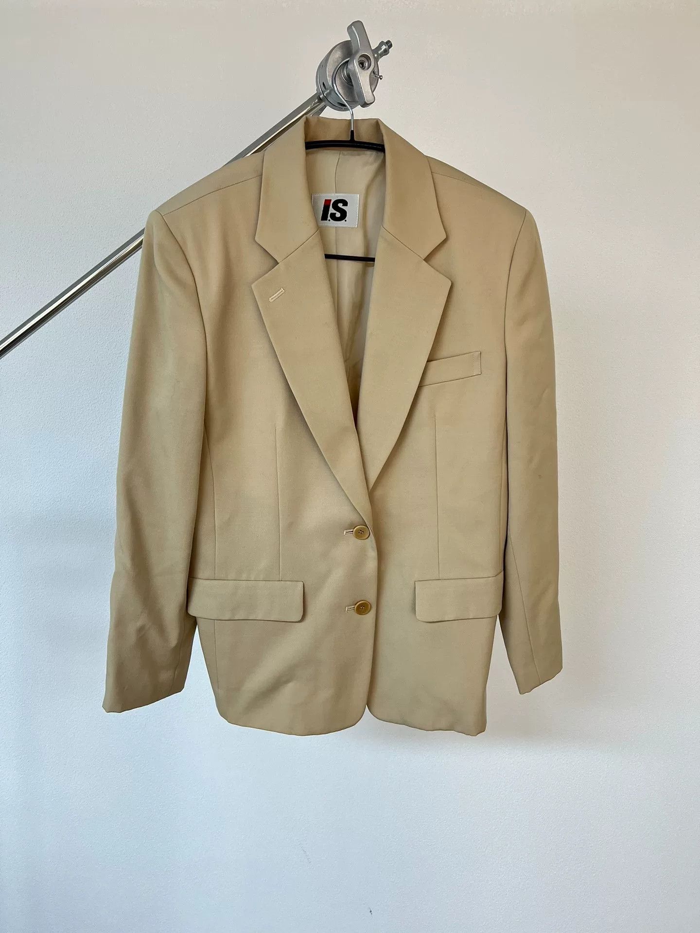 Issey Miyake Issey Miyake Beige Shoulder Pad Blazer Size US M / EU 48-50 / 2 - 1 Thumbnail