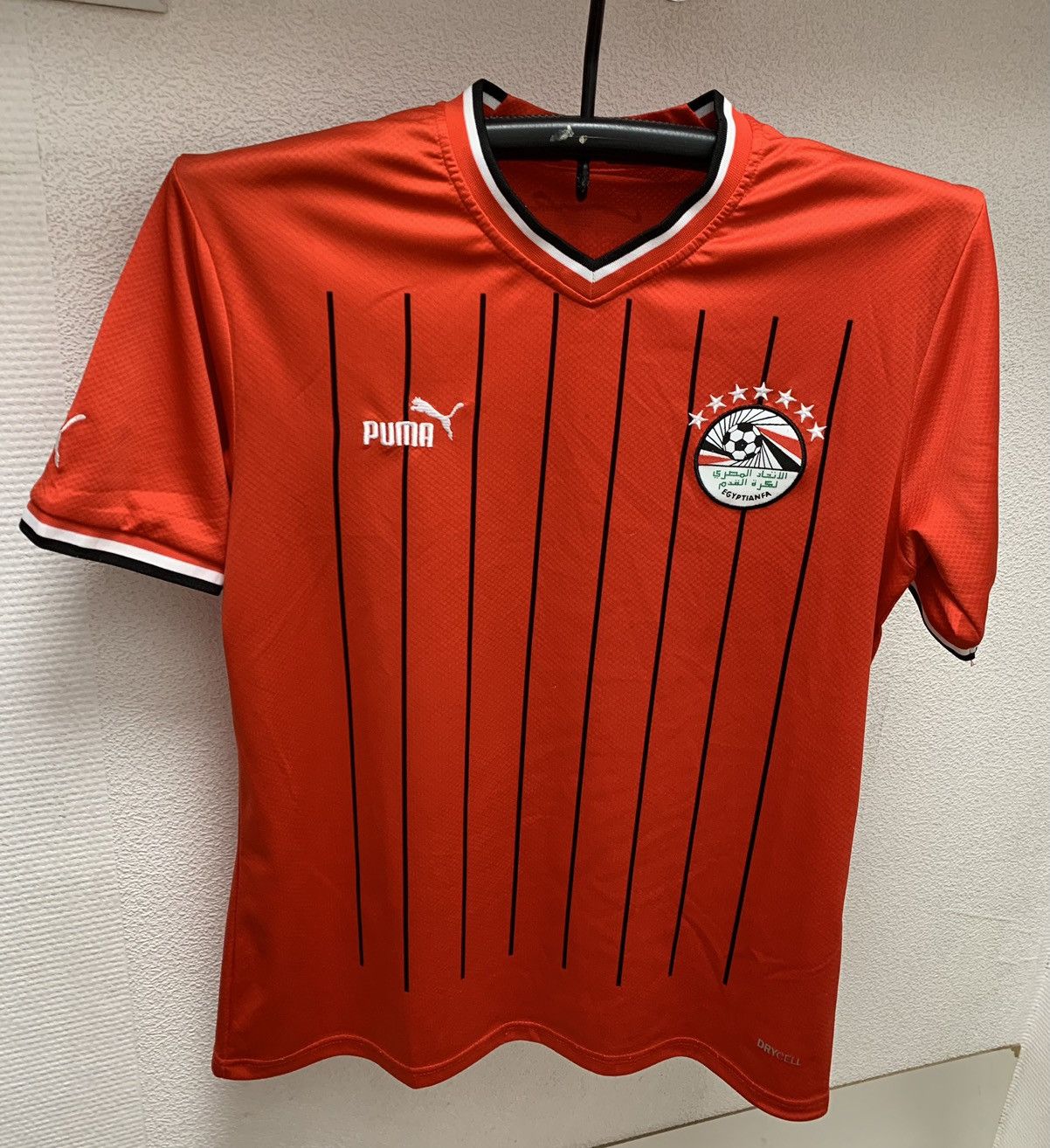 Puma Egyptianfa Egypt puma soccer jersey red M-L sz Size US L / EU 52-54 / 3 - 1 Thumbnail