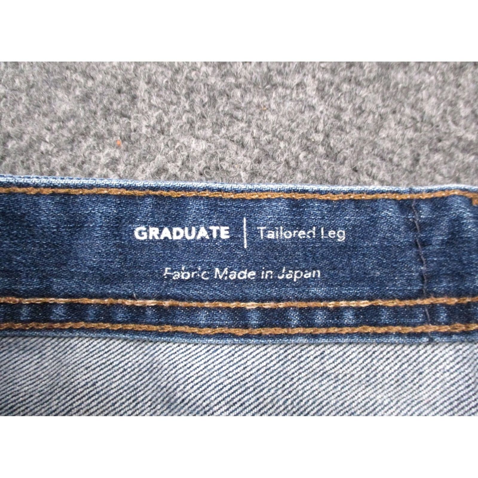 Denime AG Adriano Goldschmied Jeans Men's 38x34 Blue Denim Straight Slim 5-Pocket Tailored The Graduate Tailored Leg Jeans Size US 38 / EU 54 - 7 Thumbnail