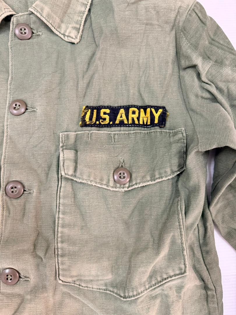 Vintage 80s US ARMY Long Sleeve Button Shirt Vintage Size US S / EU 44-46 / 1 - 5 Thumbnail