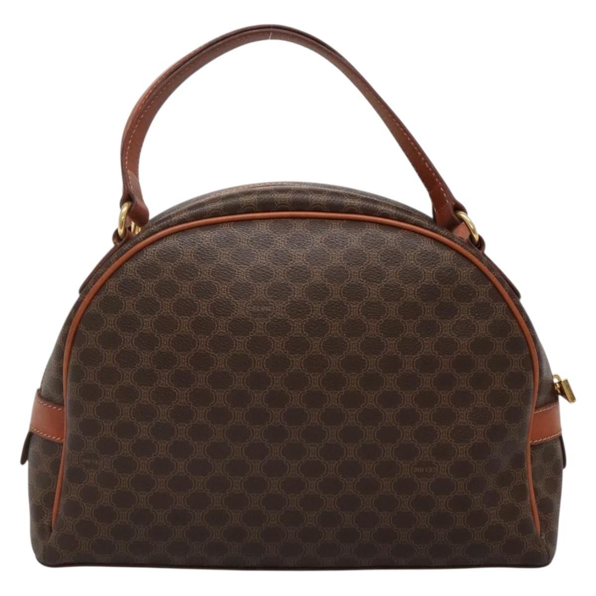 Celine CELINE Macadam Canvas Hand Bag Pvc Leather Brown Gold Size ONE SIZE - 3 Thumbnail