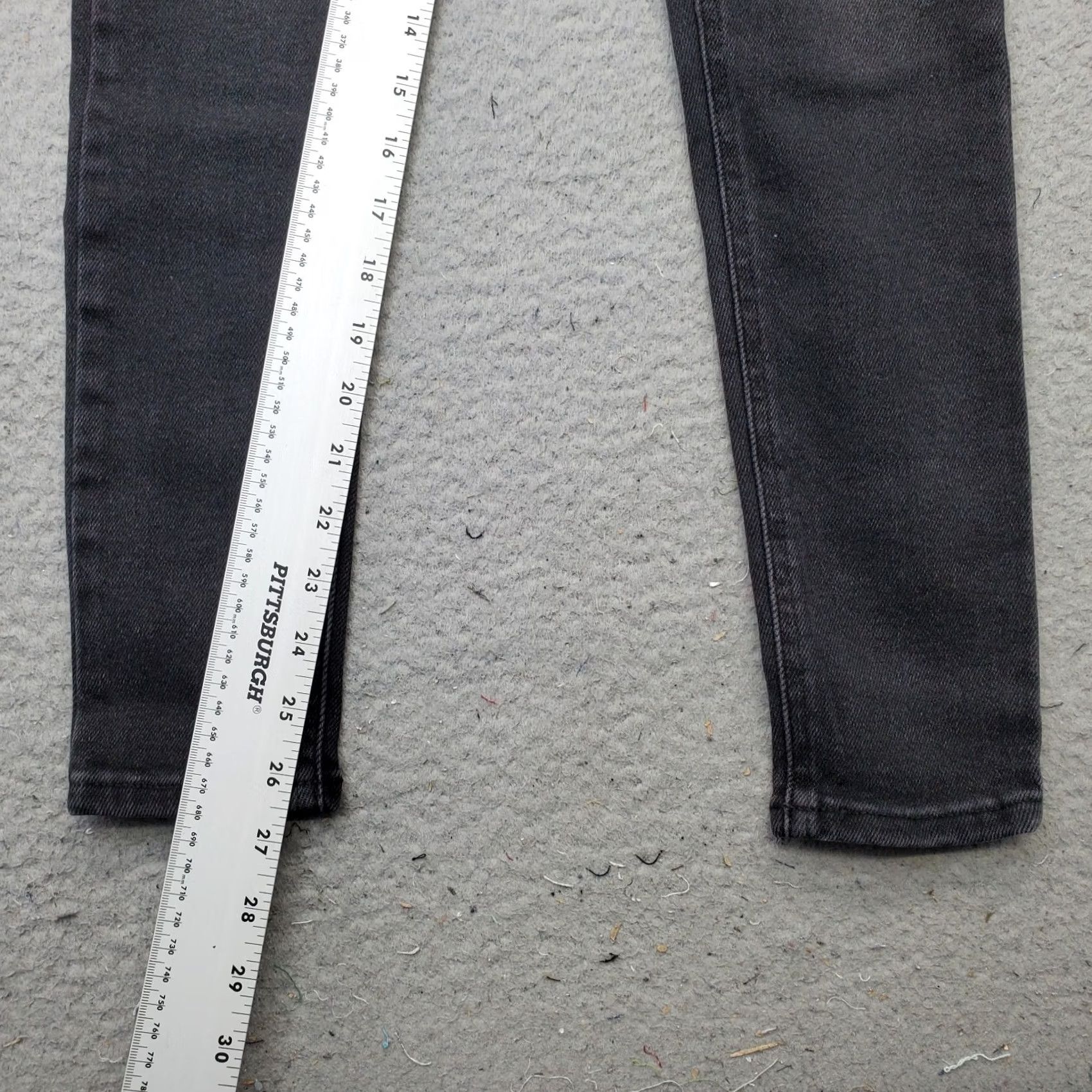 Topshop Topshop Women's Jeans Skinny Black Denim High Waisted 2 Stretch Whiskered Cotton 26.5in Inseam Size 26" / US 2 / IT 38 - 4 Thumbnail