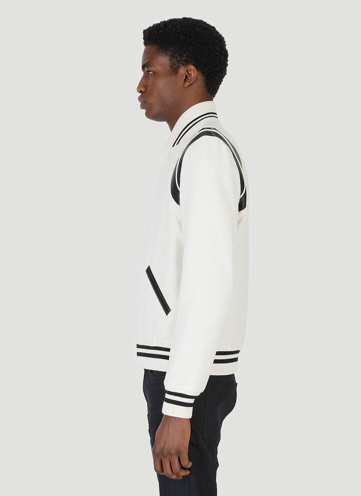 Saint Laurent Paris o1tp1o1224 Teddy Jacket In Wool in White Size US S / EU 44-46 / 1 - 3 Thumbnail