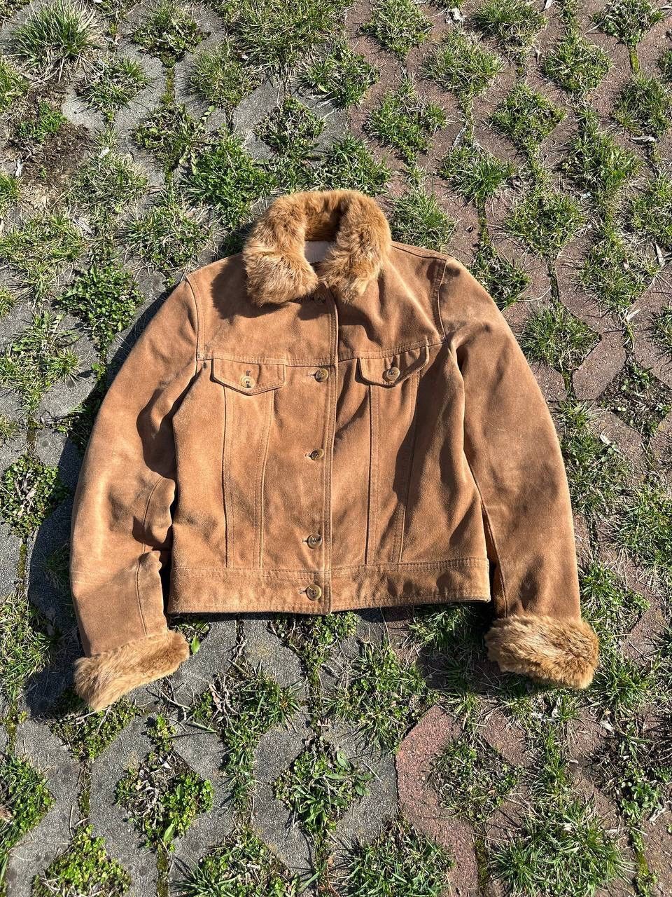 Vintage Vintage Avantgarde Real Suede Leather Fur Jacket Size M / US 6-8 / IT 42-44 - 2 Thumbnail