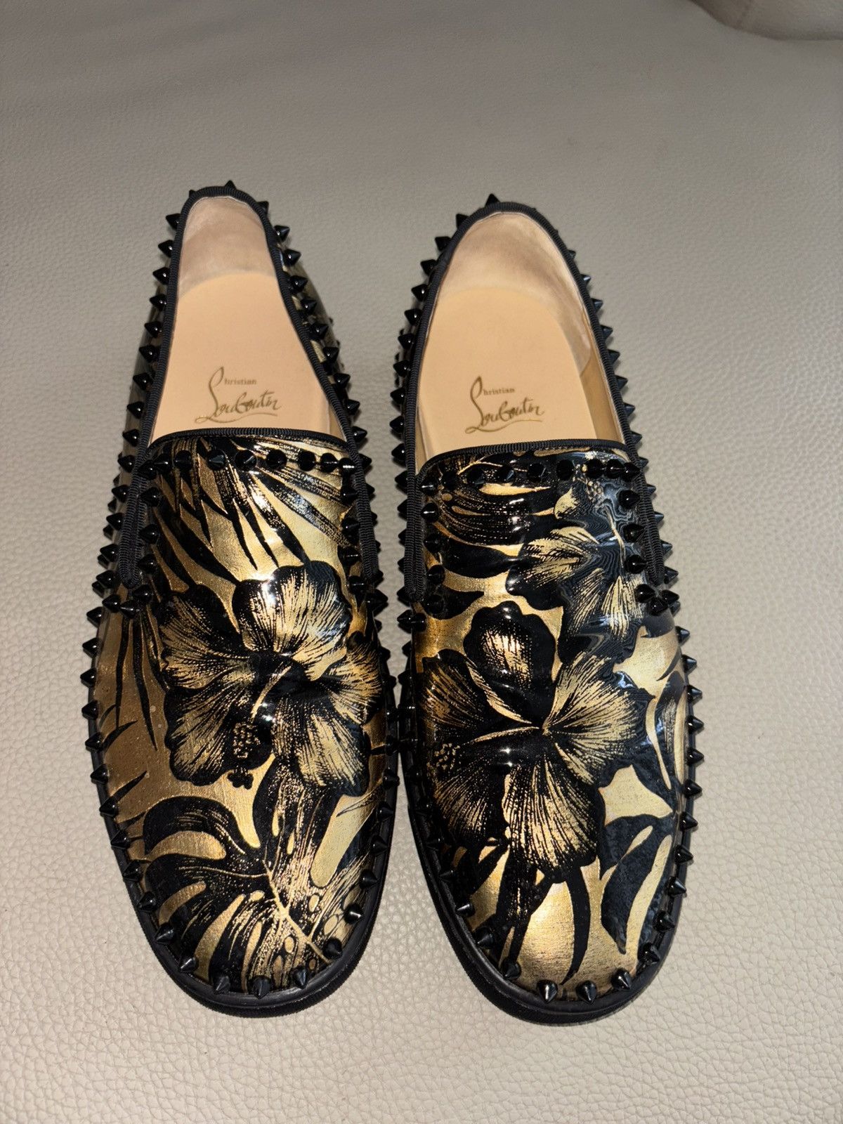 Christian Louboutin CHRISTIAN LOUBOUTIN PATENT PIK BOAT MEN'S LOAFERS Size US 9 / EU 42 - 1 Thumbnail
