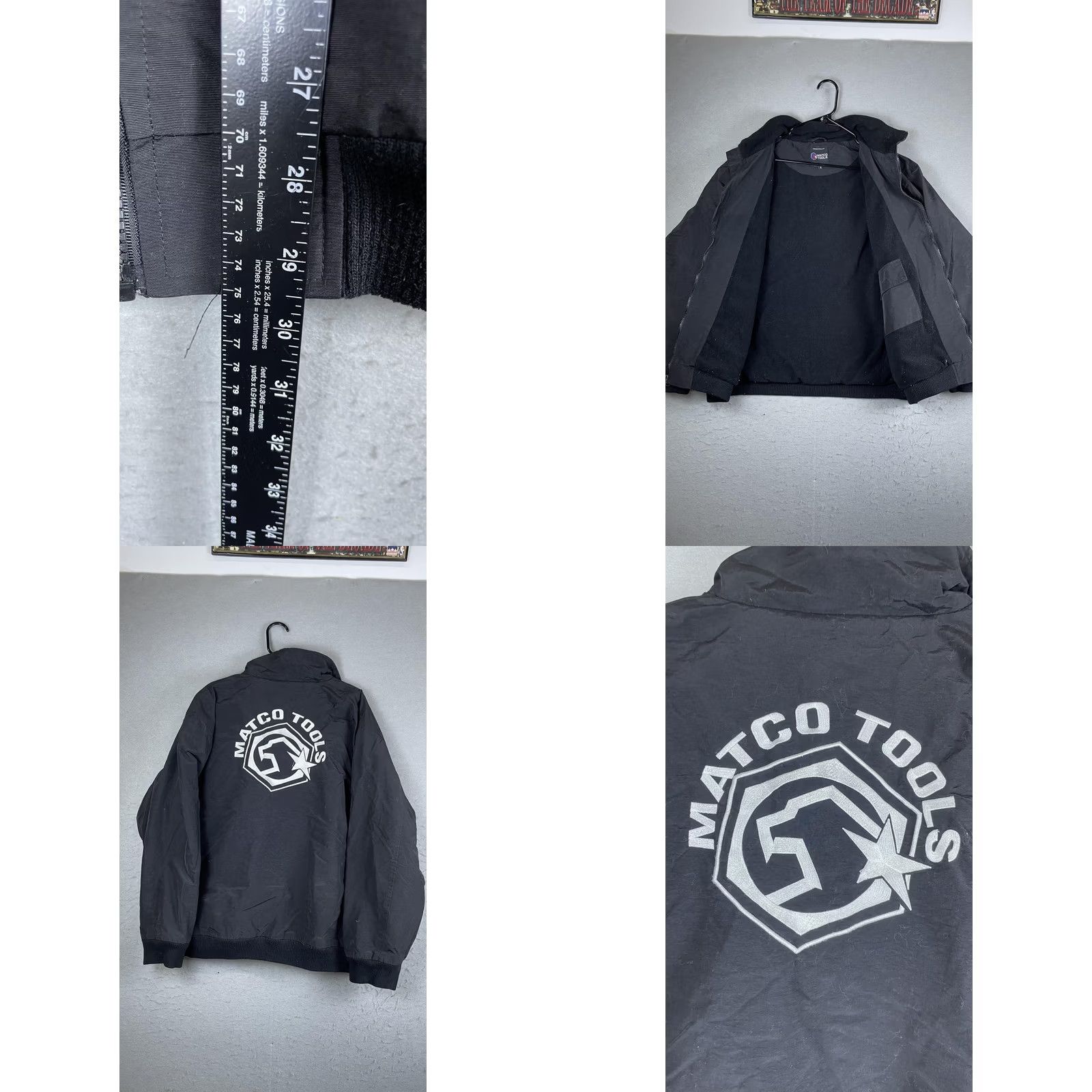 Logo 7 VINTAGE Matco Tools Jacket Mens XL Black Insulated Bomber Full Zip Logo Nylon Workwear Size US XL / EU 56 / 4 - 8 Thumbnail